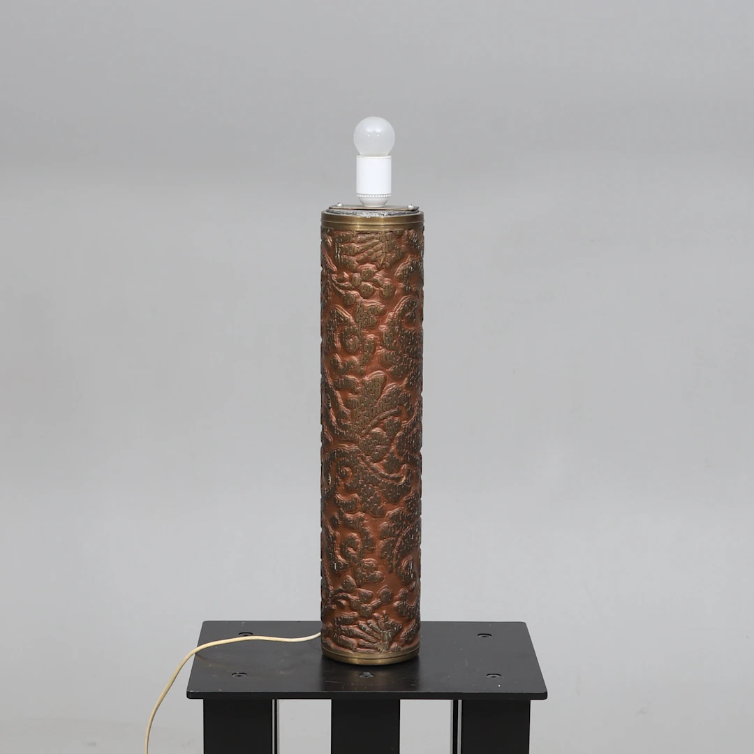 BORDSLAMPA, av tapetvals, metall, 1900-tal.