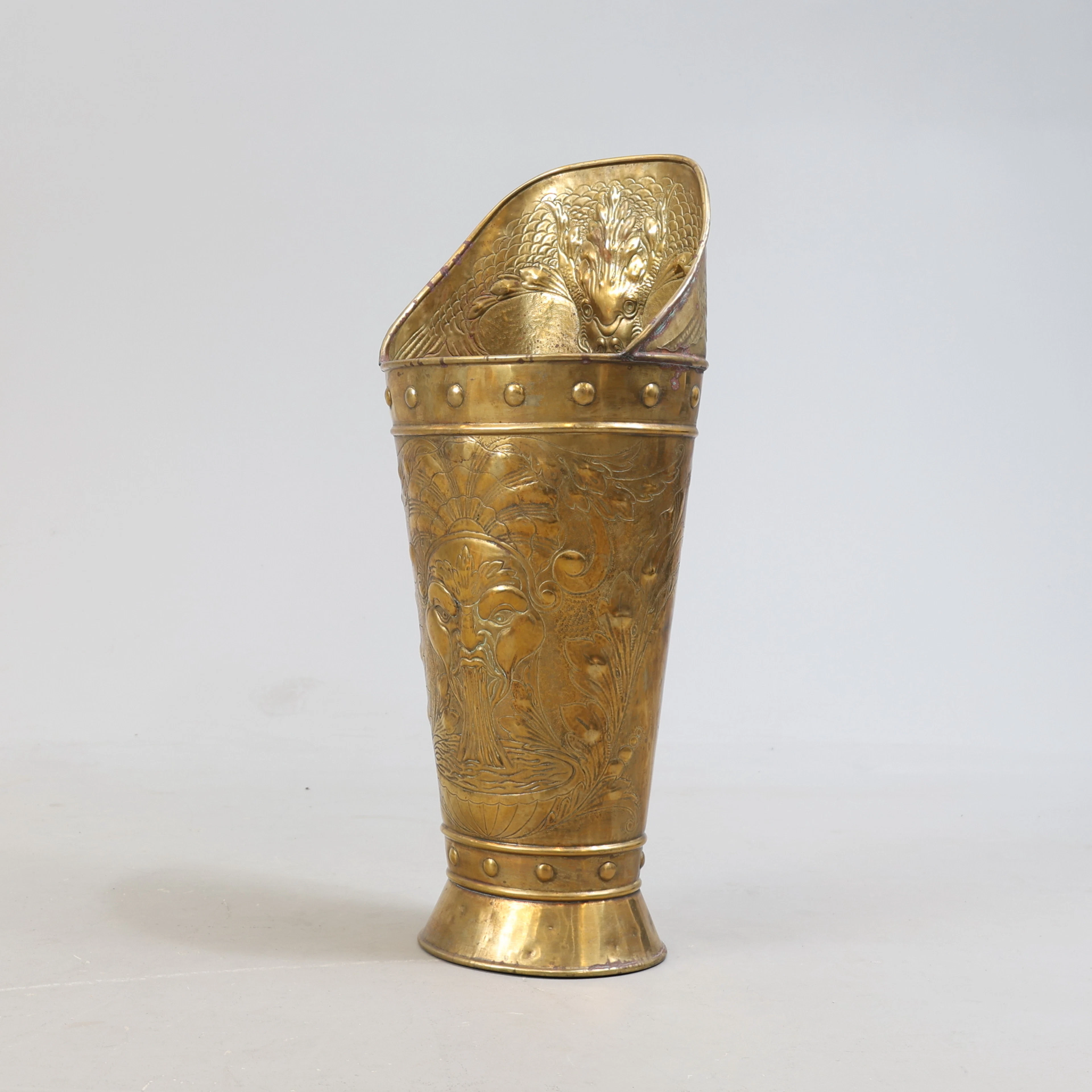 PARAPLYSTÄLL, mässing, 1800-tal.