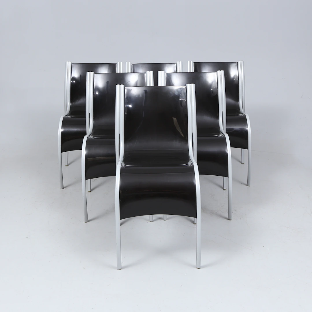 RON ARAD. Stolar, 6st, Fantastic Plastic Elastic, Kartell, Italien.