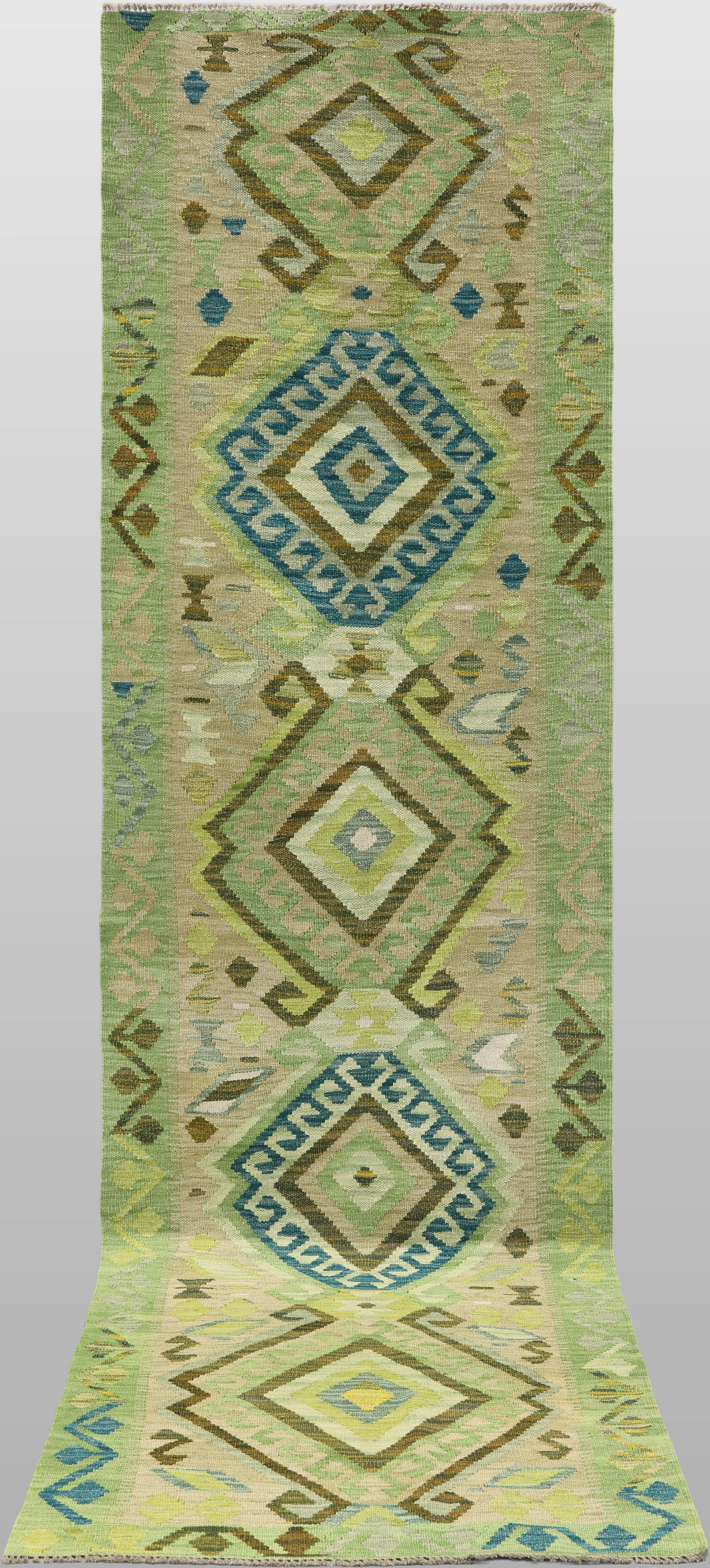 ORIENTMATTA. Kelim klassisk design, gallerimodell, 294 x 87 cm.