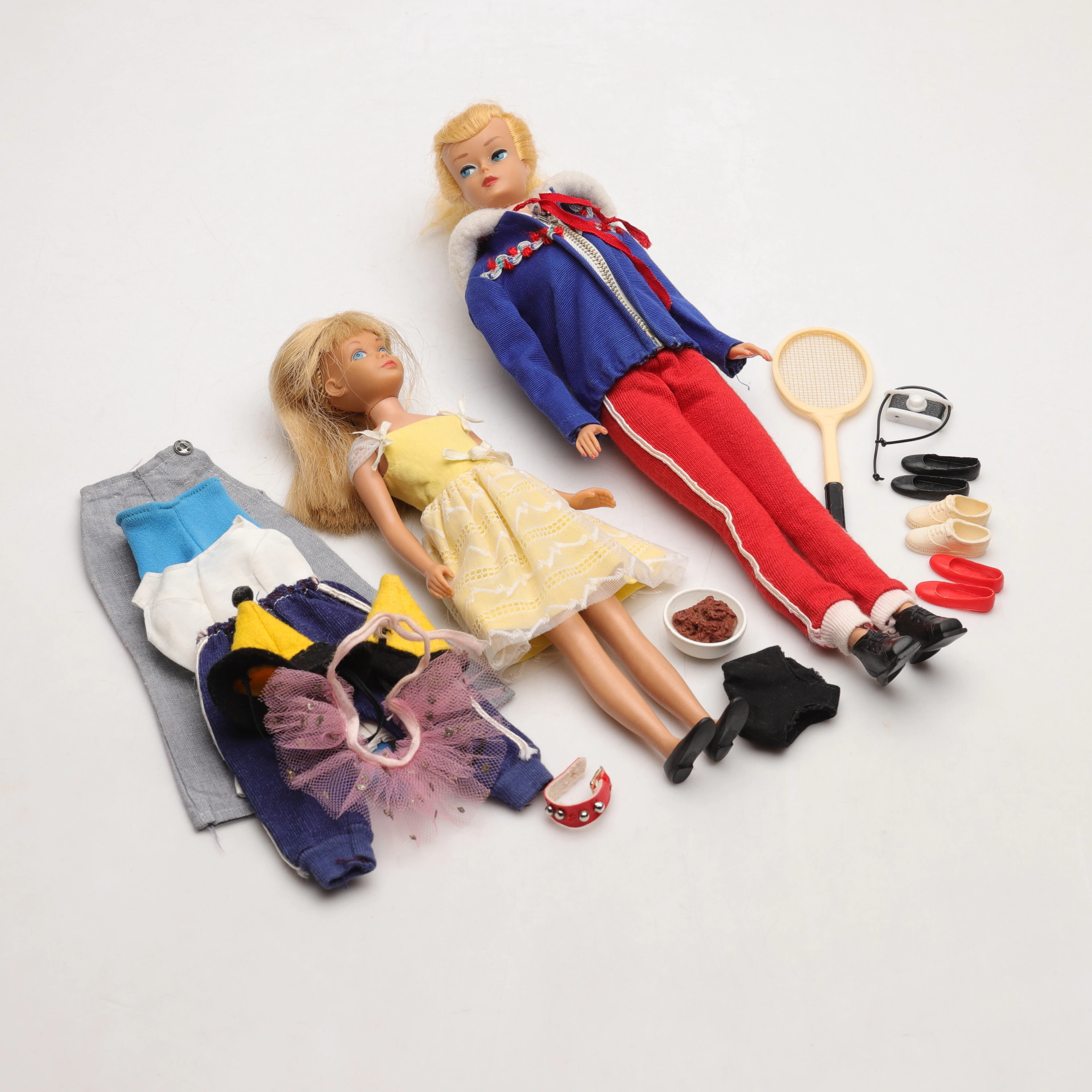 BARBIEDOCKOR, Skipper och Barbie/Midge, blonde, med tillbehör, Mattel