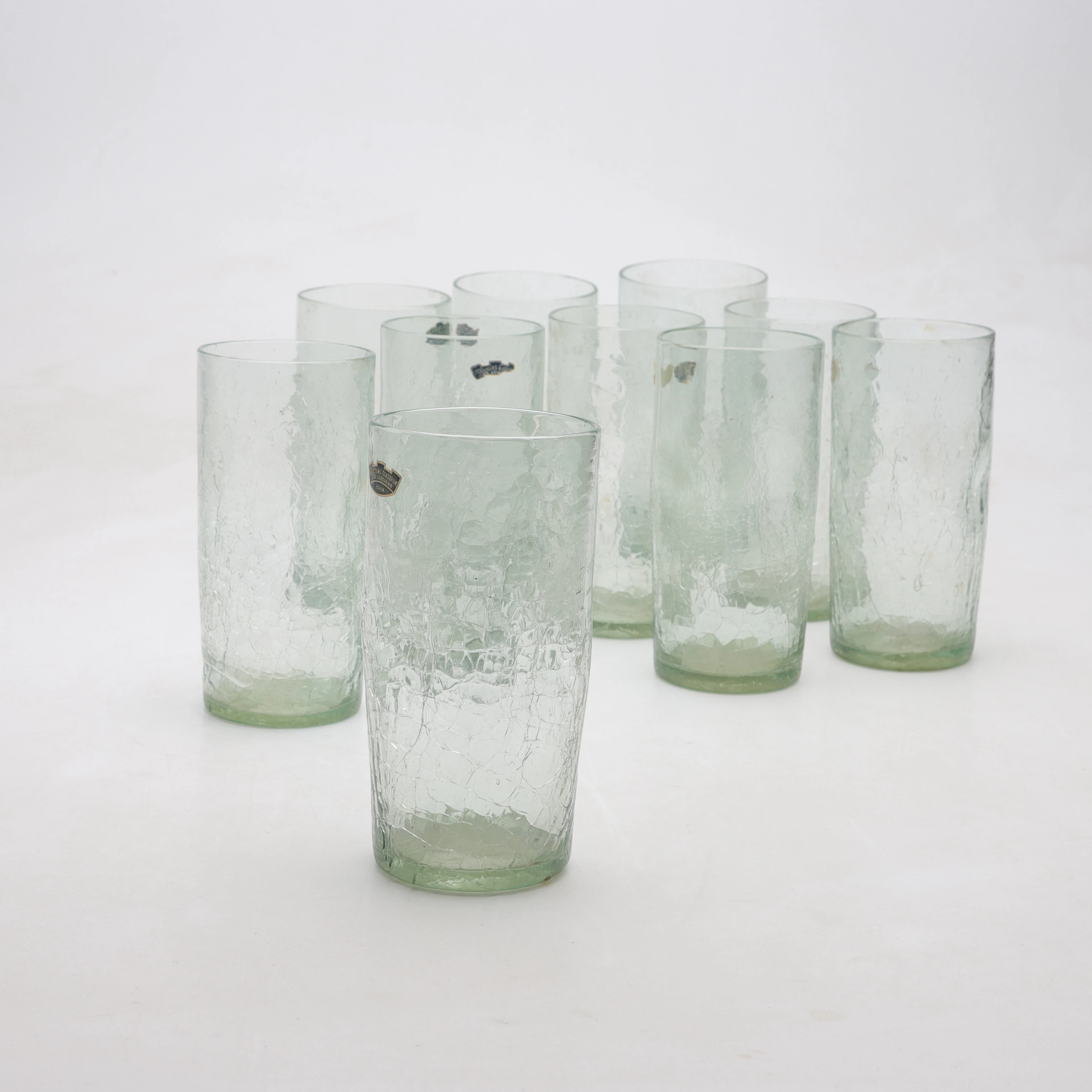 TURE BERGLUND. grogglas, 10 st, "Skansenglas", Stockholms Glasbruk