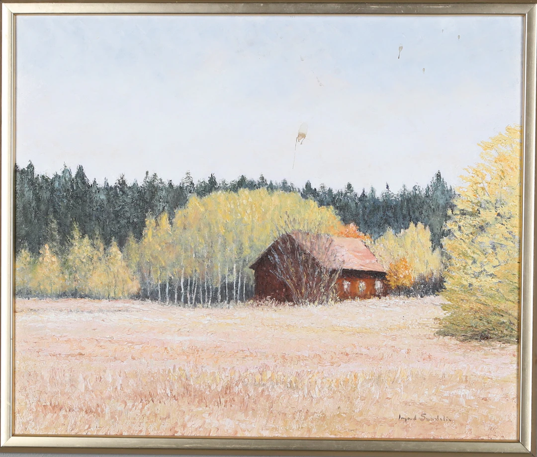 INGRID SUNDELIN. Olja på duk, " Västmanland", signerad.