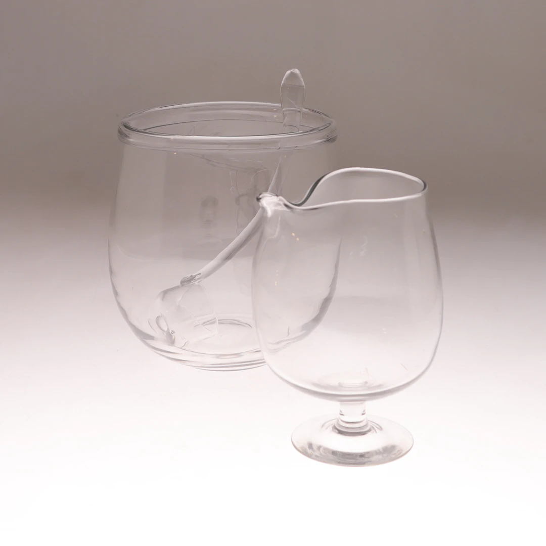 BÅLSKÅL & KANNA, glas, b.la. Ekenäs, 1900-talets mitt/andra hälft.