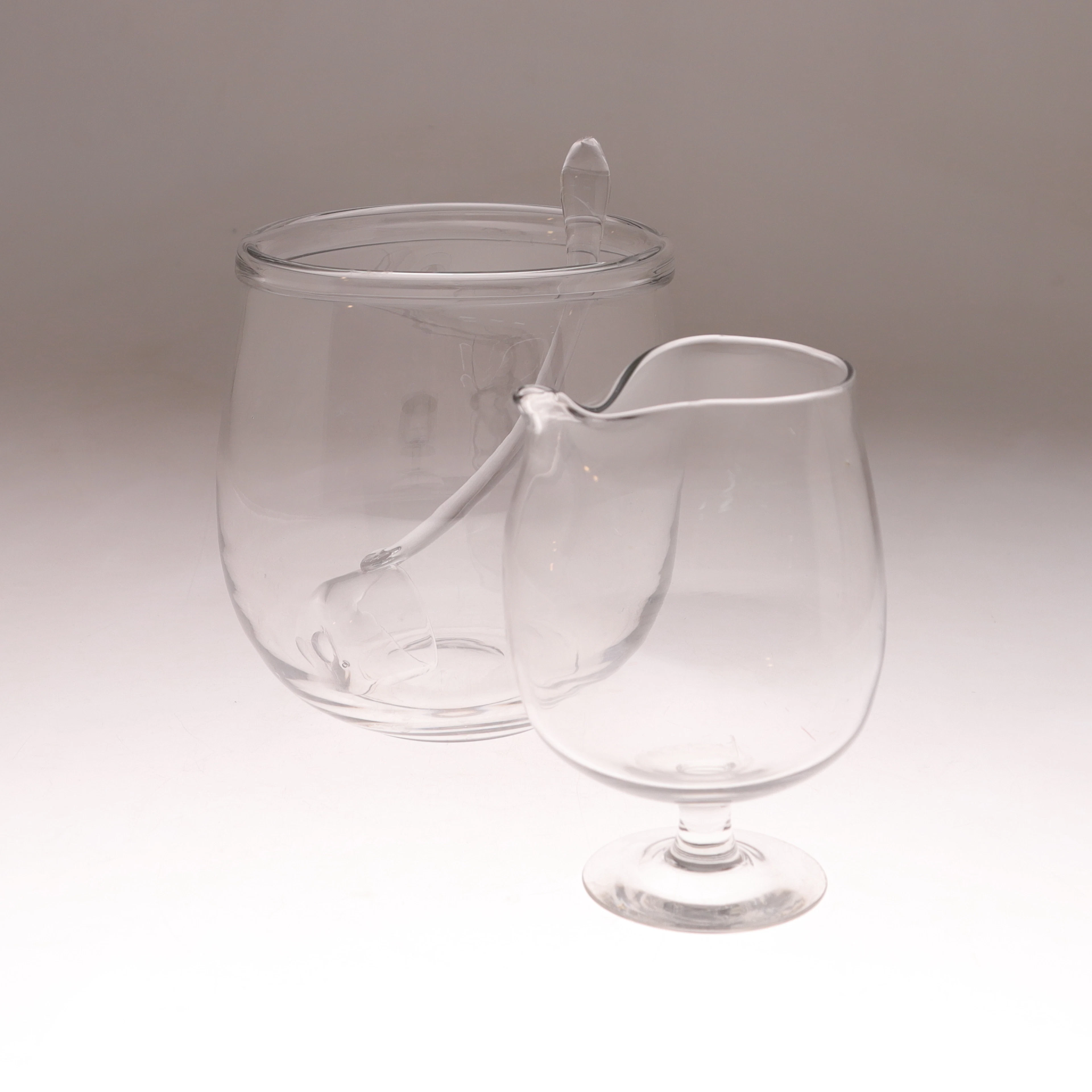 BÅLSKÅL & KANNA, glas, b.la. Ekenäs, 1900-talets mitt/andra hälft.
