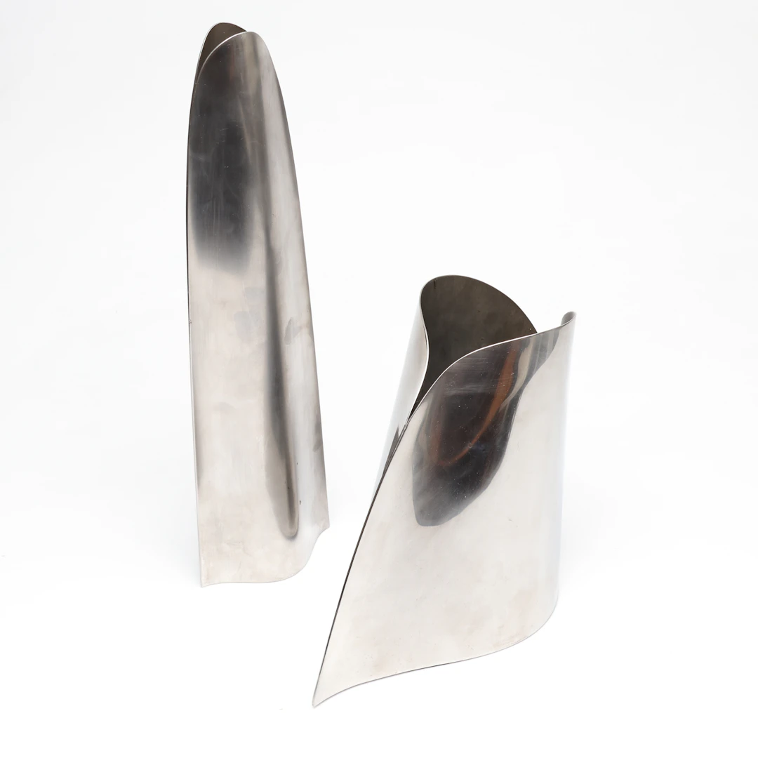 VAS och CHAMPAGNEKYLARE, rostsfritt stål, Georg Jensen.