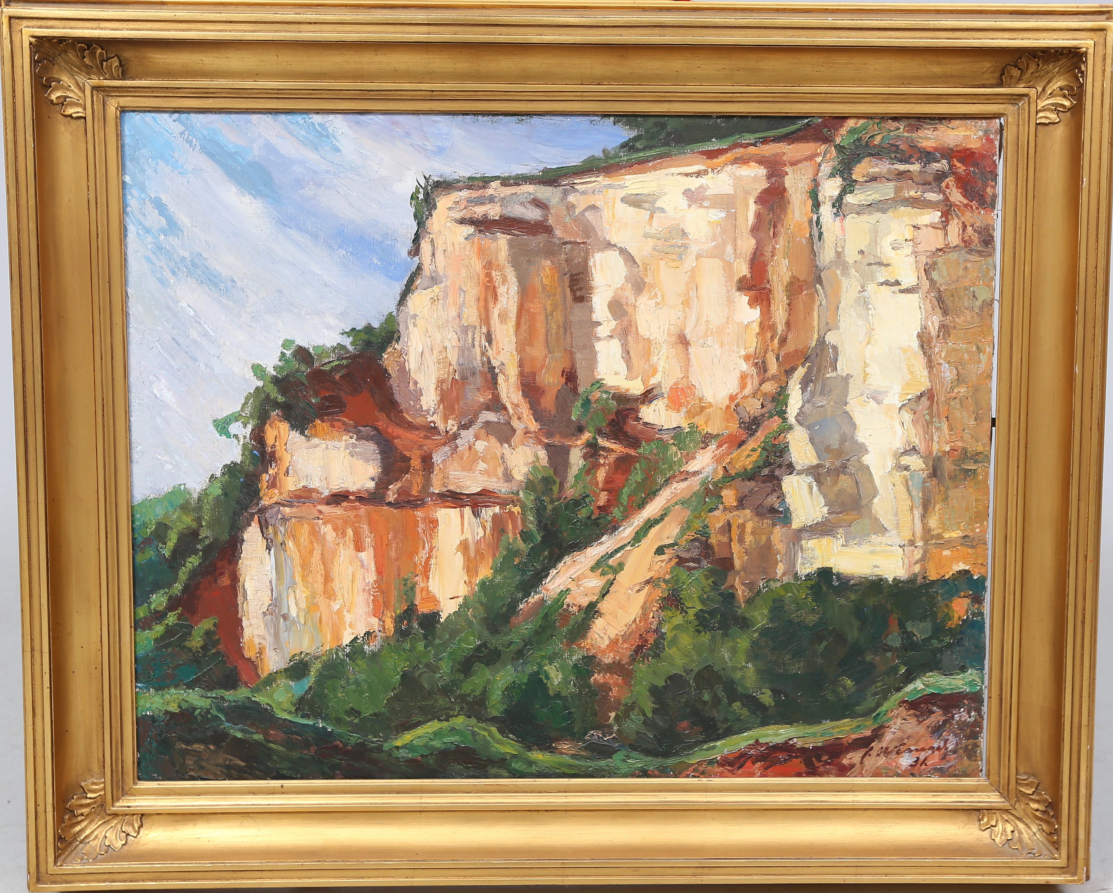 OIDENTIFIERAD KONSTNÄR. bergsmassiv, möjligen signerad Wilhelmson, daterad 31.