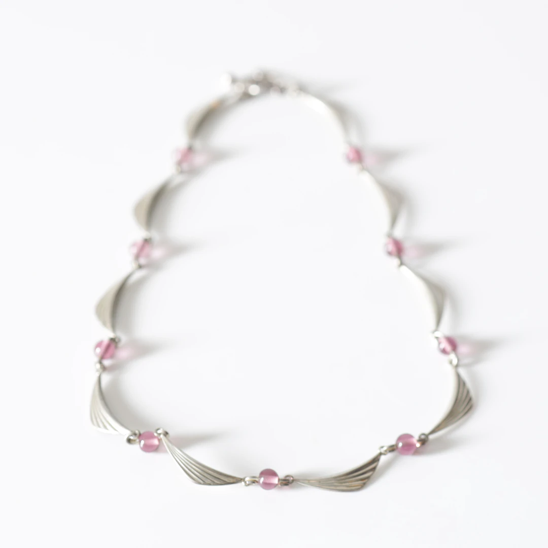 COLLIER, silver & pärlor. Totalvikt ca.