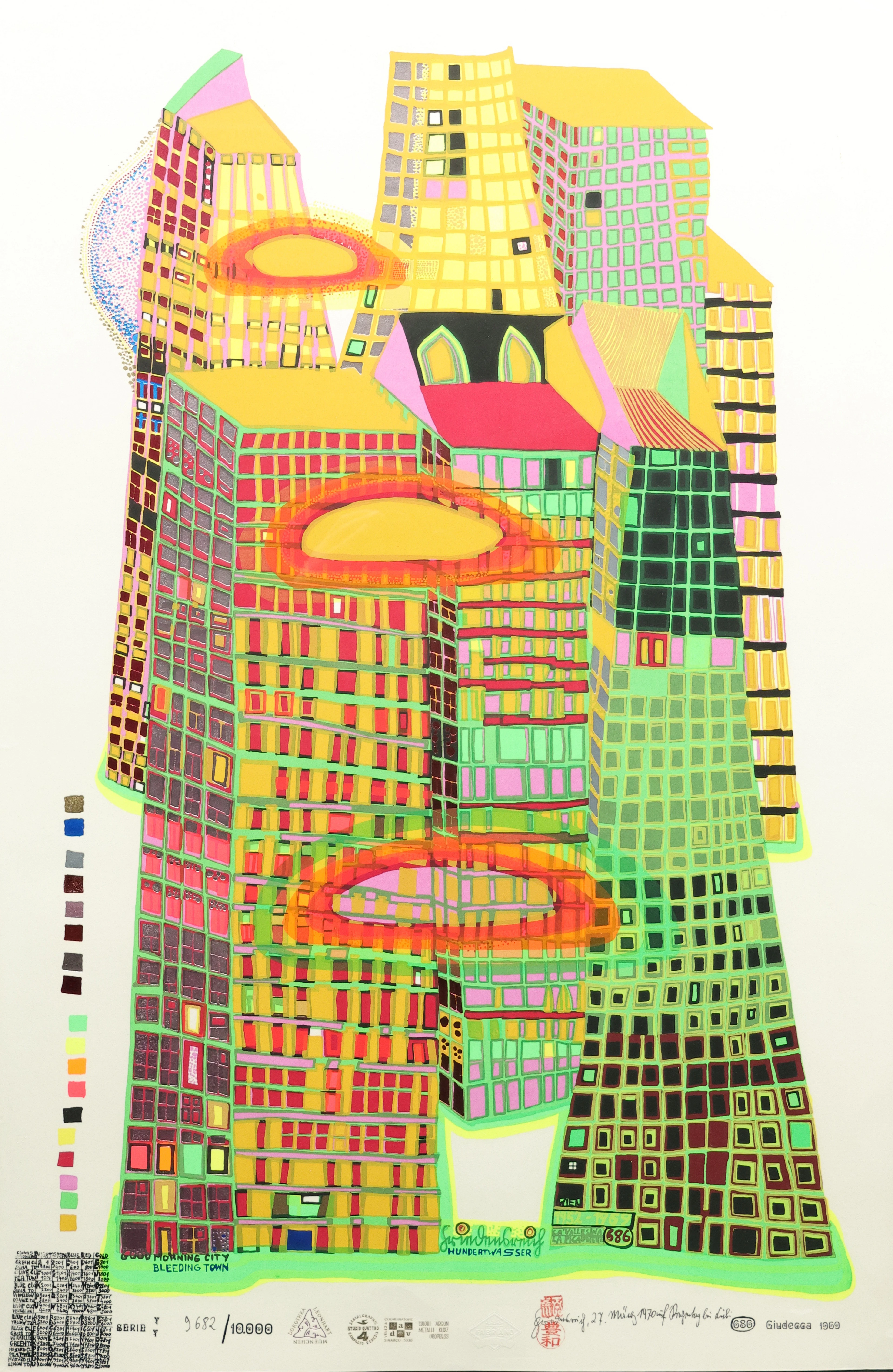 FRIEDENSREICH HUNDERTWASSER. (ÖSTERRIKE, 1928-2000). Good morning