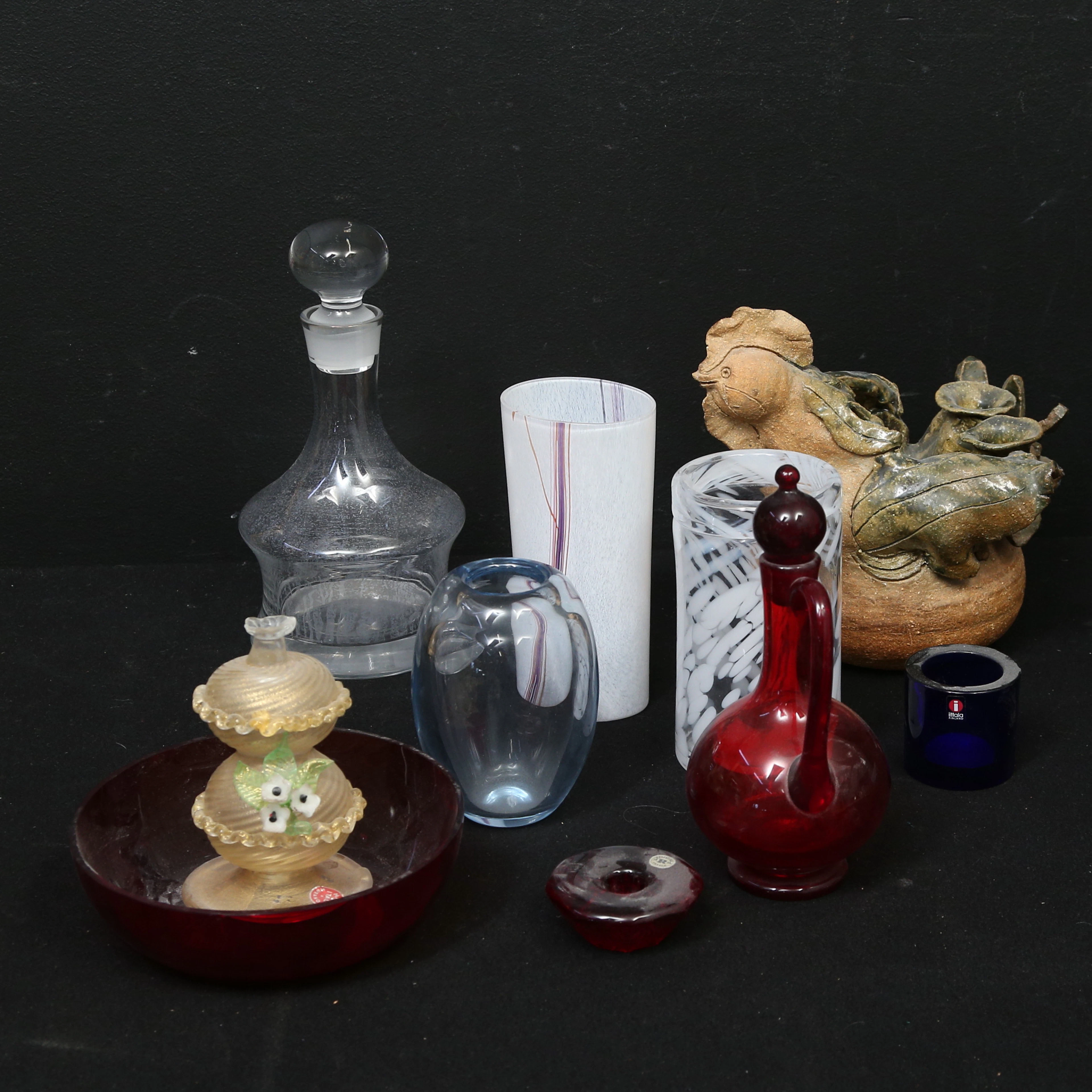 GLAS och KERAMIK, 10 delar, bl.a. Iittala, Murano.