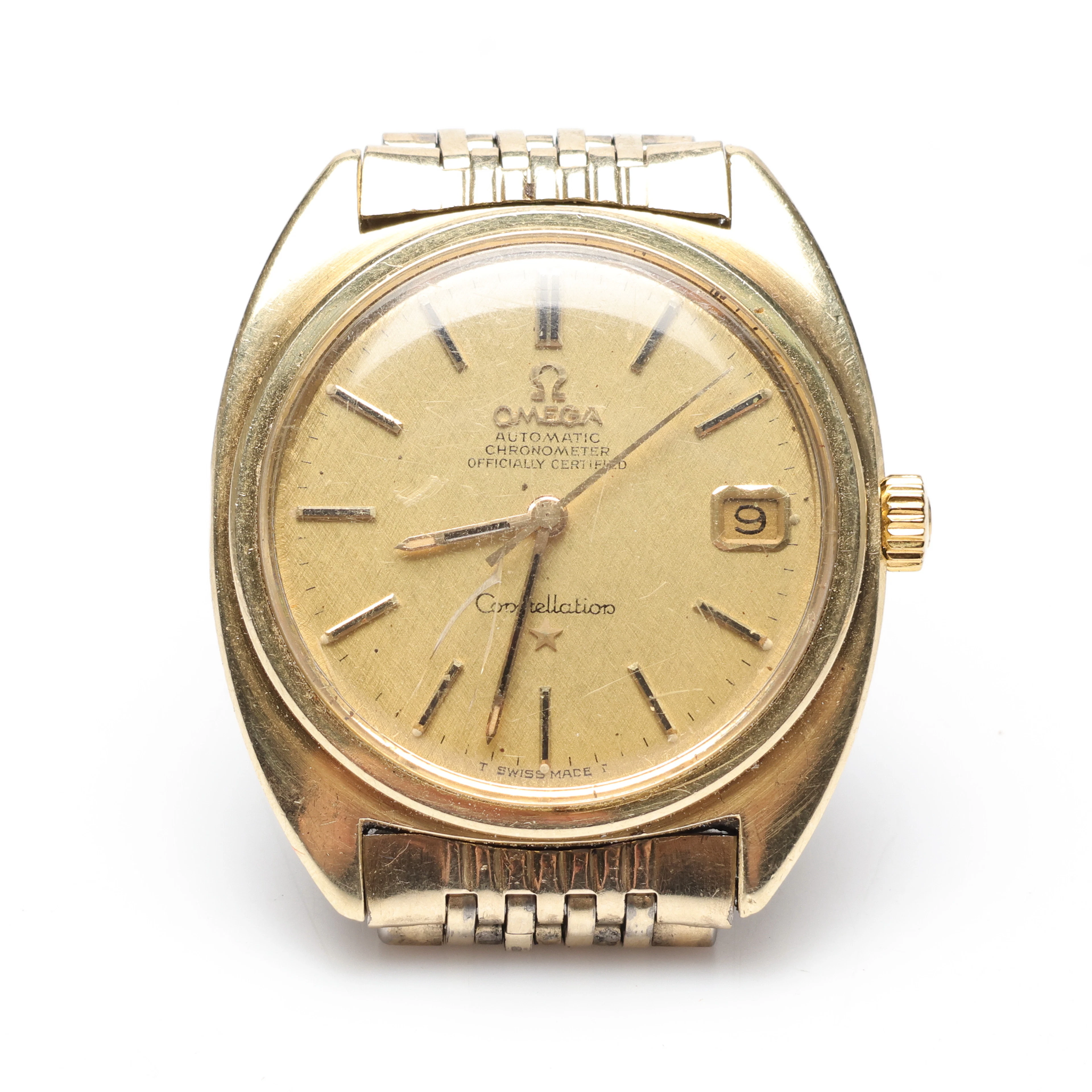 OMEGA, Armbandsur, Constellation, Automatic, Chronometer, 35 mm, guld på stål.