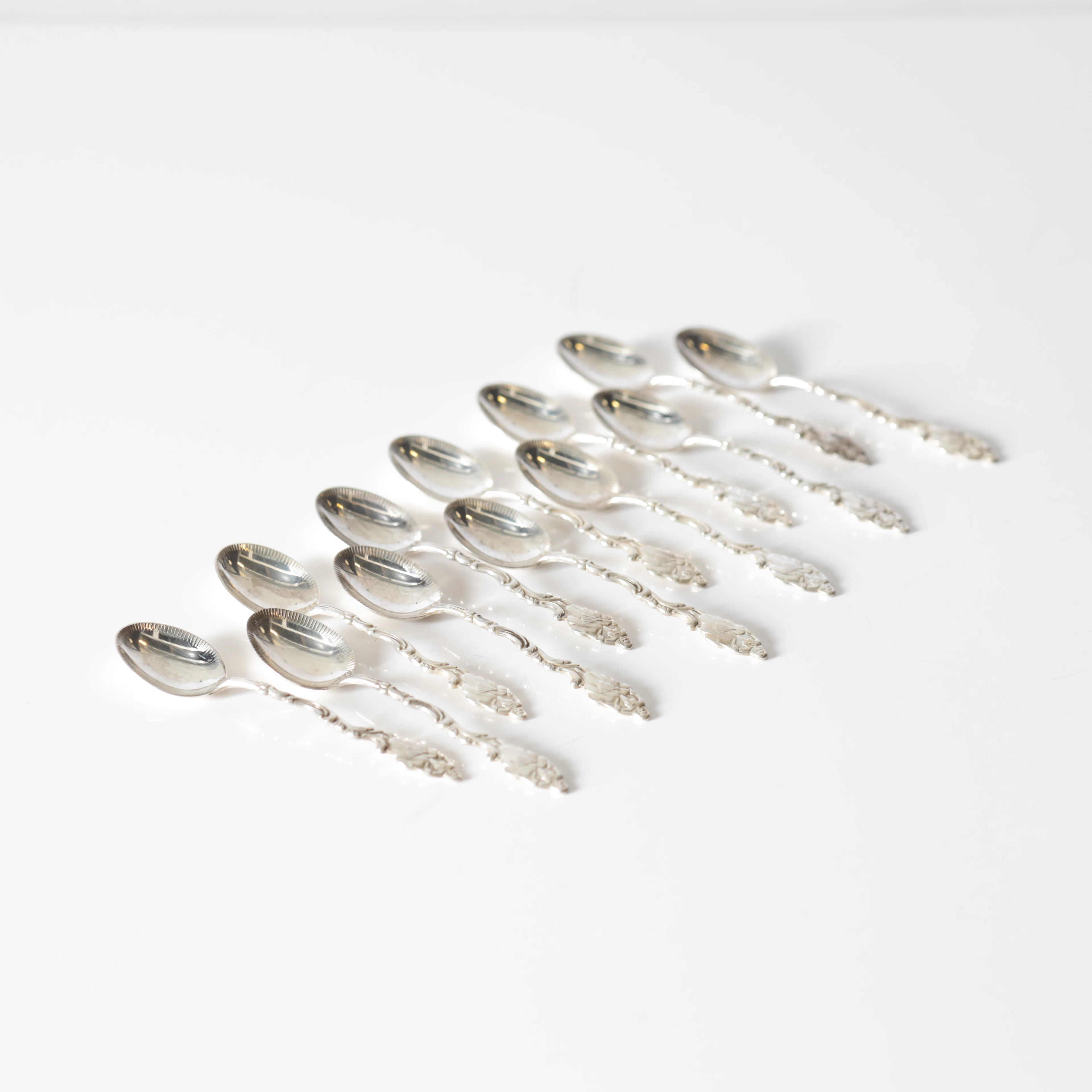 MOCCASKEDAR, 12 st, silver, Matsilver A.B., Märsta, 1970-tal. Totalvikt