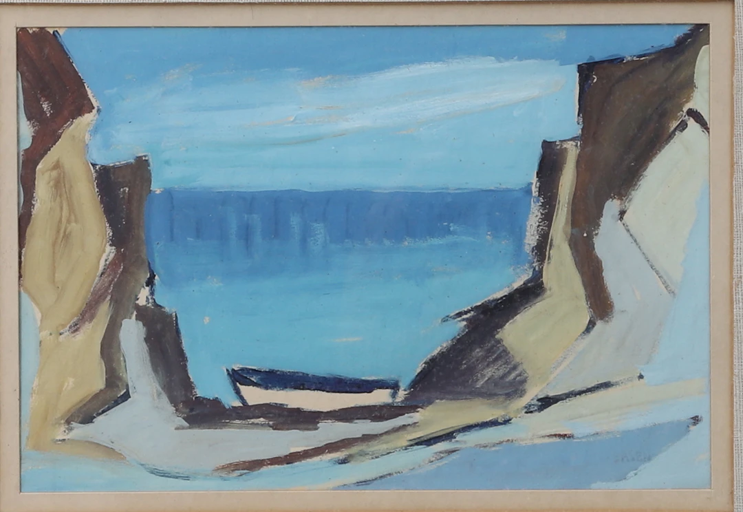 STIG SASEN. Gouache, " Bohuslän", signerad.