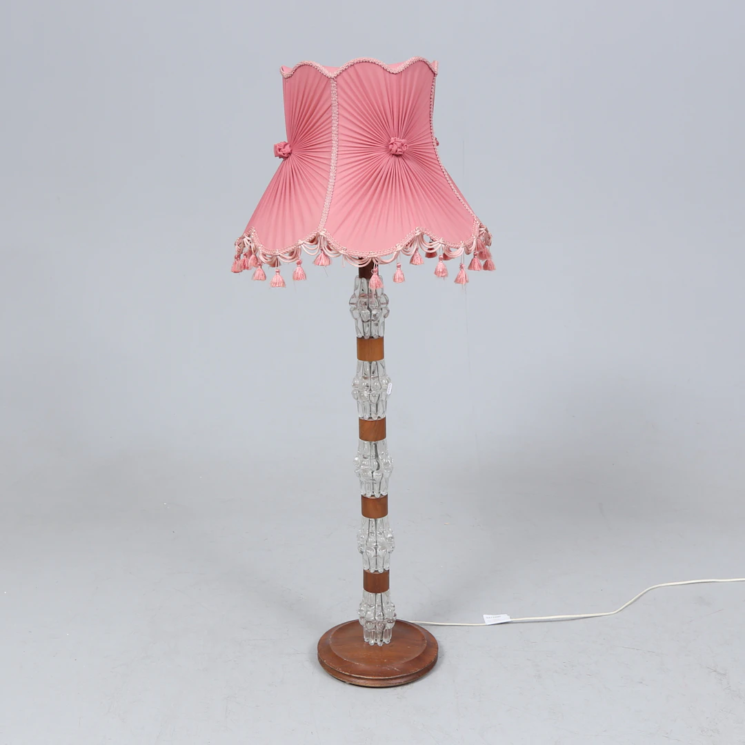 GOLVLAMPA, glas, 1900-tal.