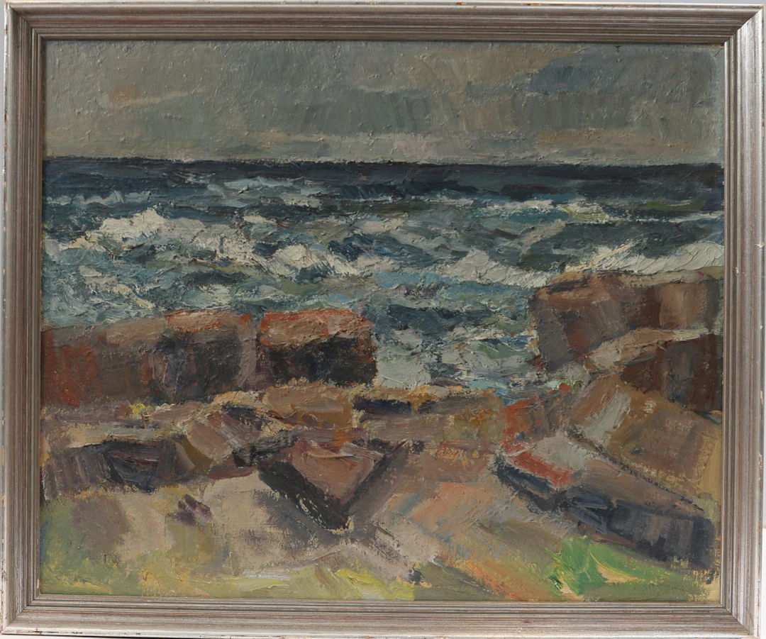 CARL BERNDTSSON. TILLSKRIVEN. Landskap, olja på pannå, signerad.