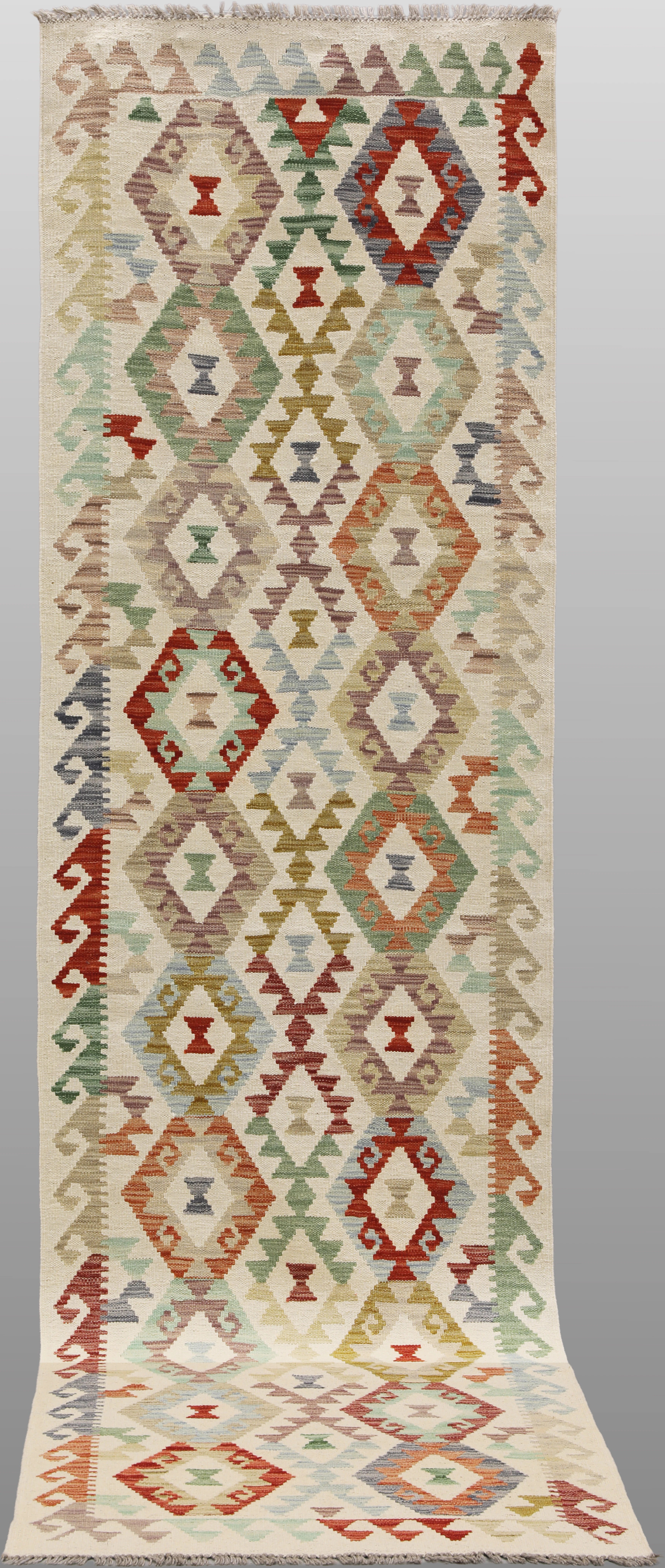 ORIENTMATTA. Kelim klassisk design, gallerimodell, 295 x 83 cm.