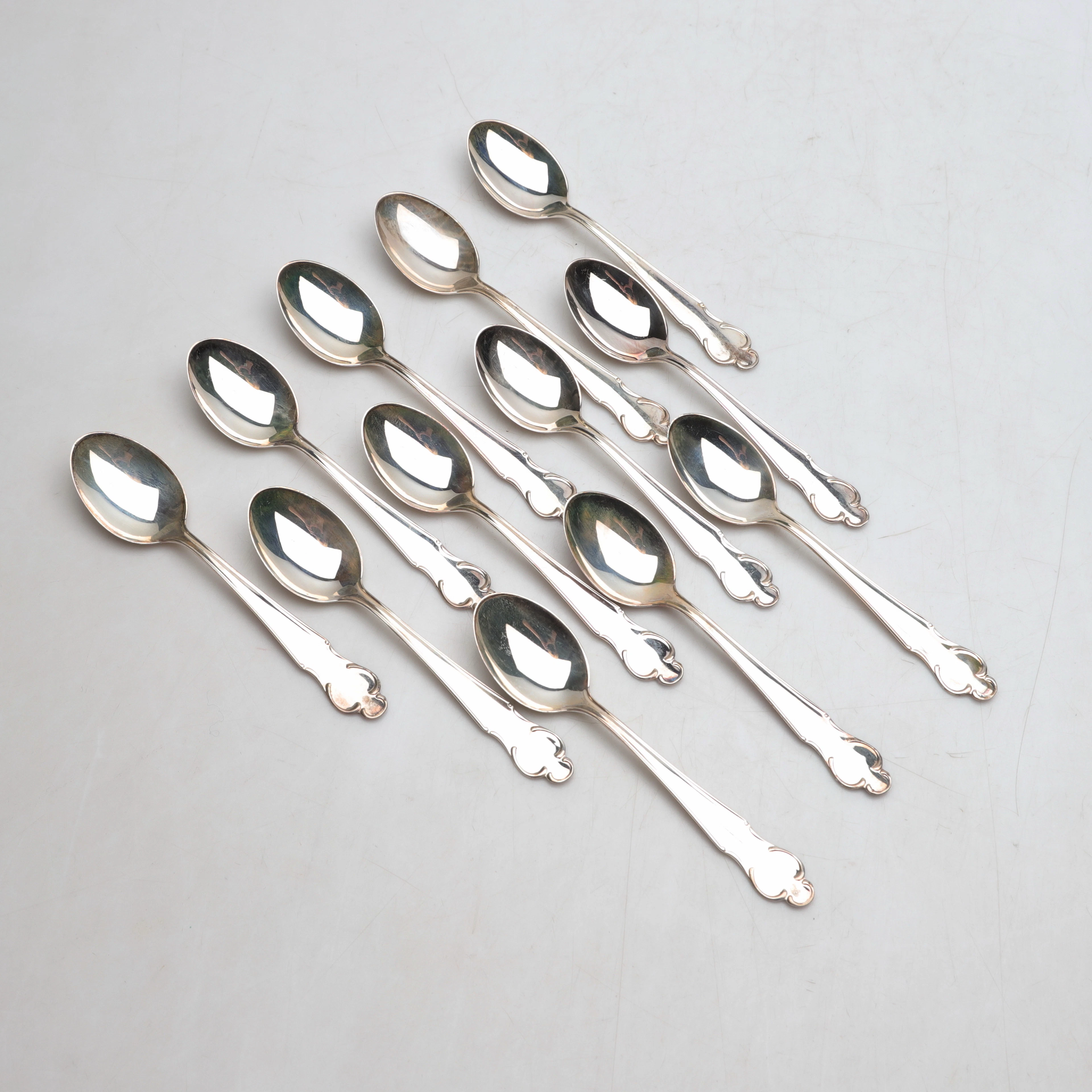 TESKEDAR, 12 st, silver, "Disa", MGAB, totalvikt ca 170,8g.