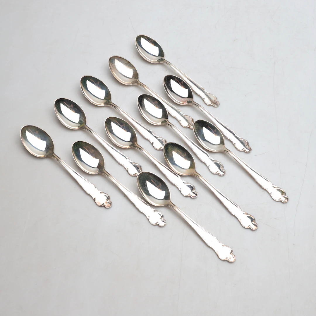 TESKEDAR, 12 st, silver, "Disa", MGAB, totalvikt ca 170,8g.