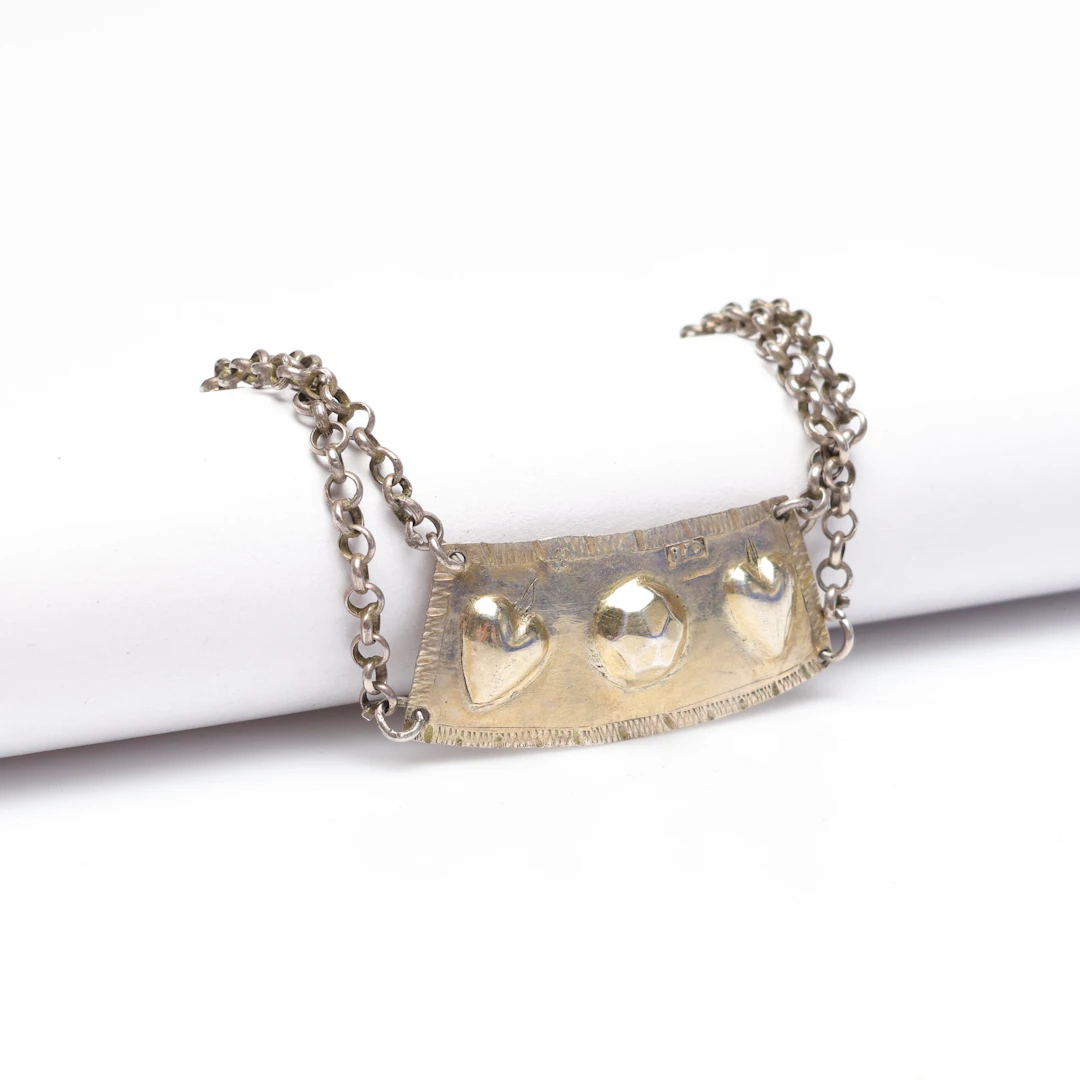 COLLIER, chokermodell, silver, 1800-tal.