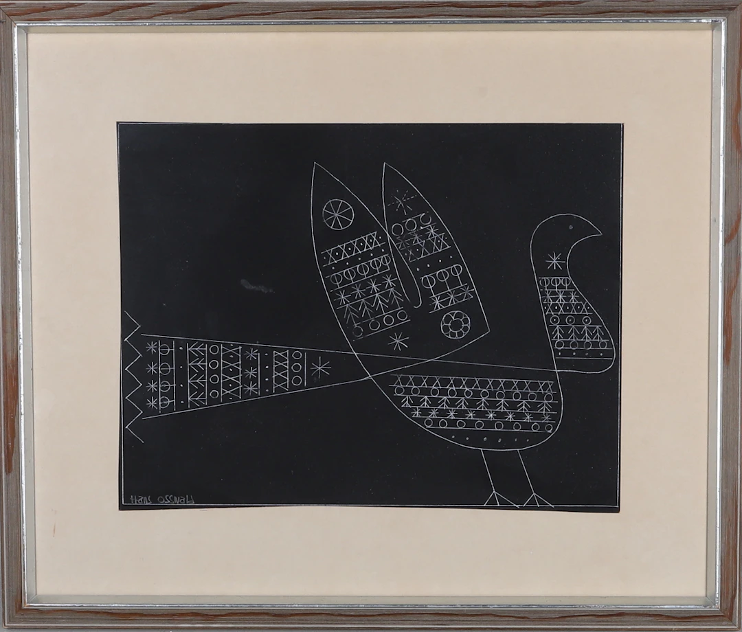 HANS OSSWALD. litografi, signerad.