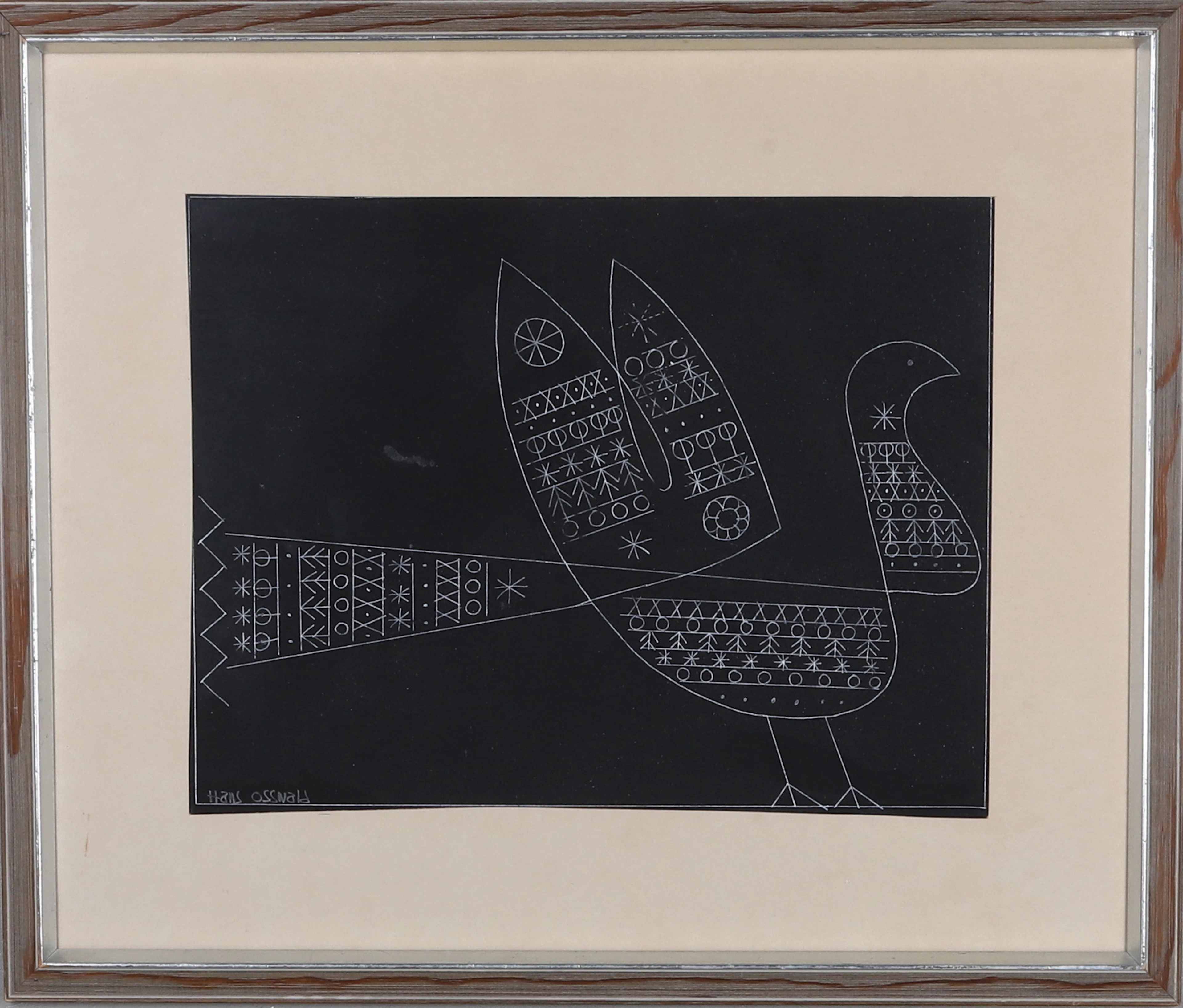HANS OSSWALD. litografi, signerad.