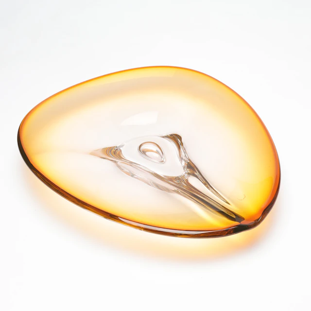 GÖRAN WÄRFF. skål/fat, "Vision", för Kosta Boda, oval form på fot