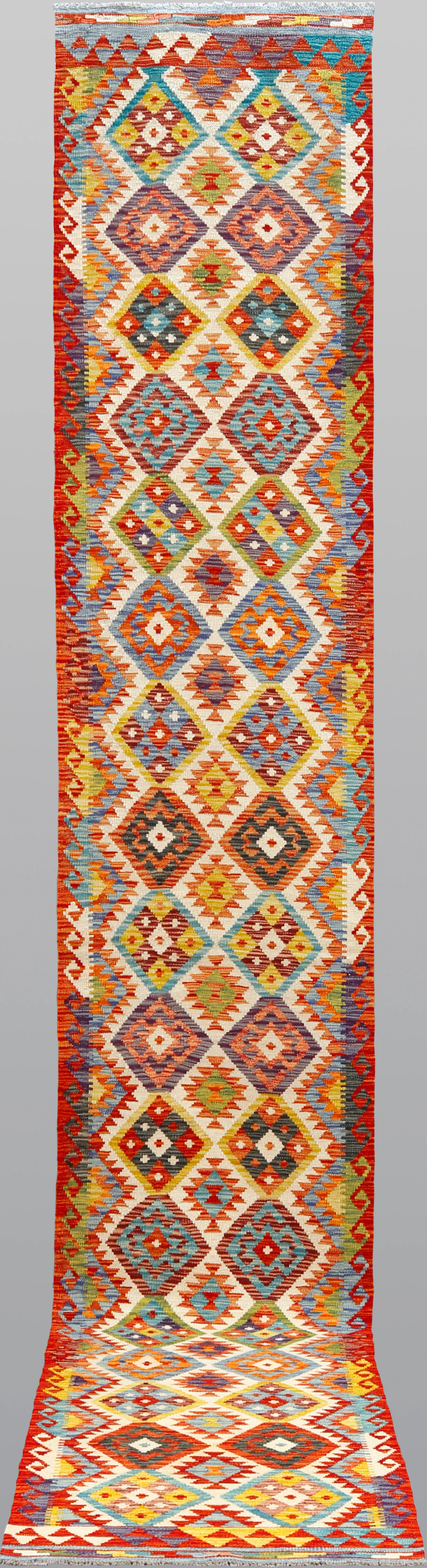 ORIENTMATTA. Kelim klassisk design, gallerimodell, 492 x 80 cm.