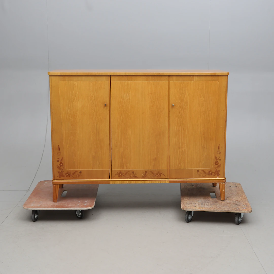 SIDEBOARD, alm, intarsia, Swedish modern, 1900-talets mitt.