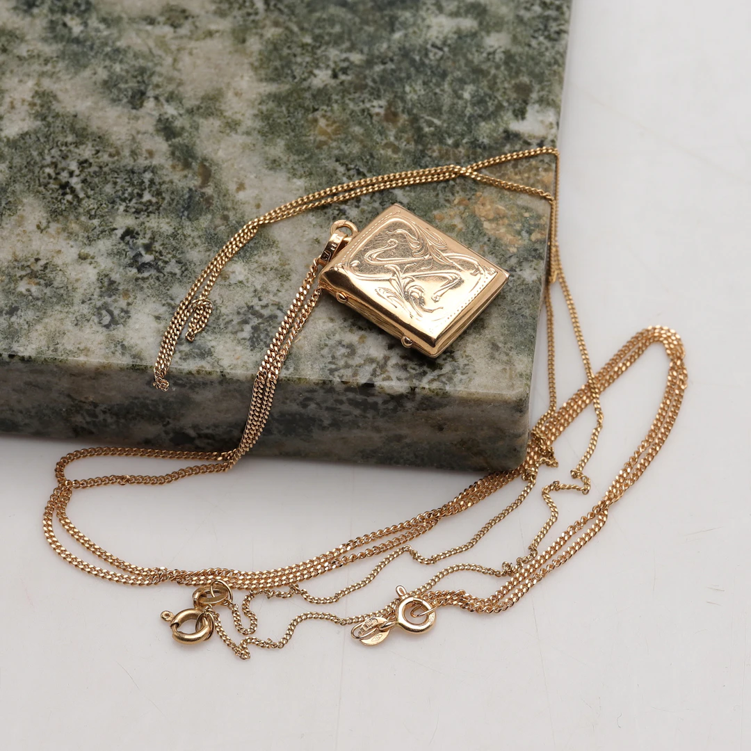 COLLIER och halskedja, 18k guld, totalvikt ca 10,21g.