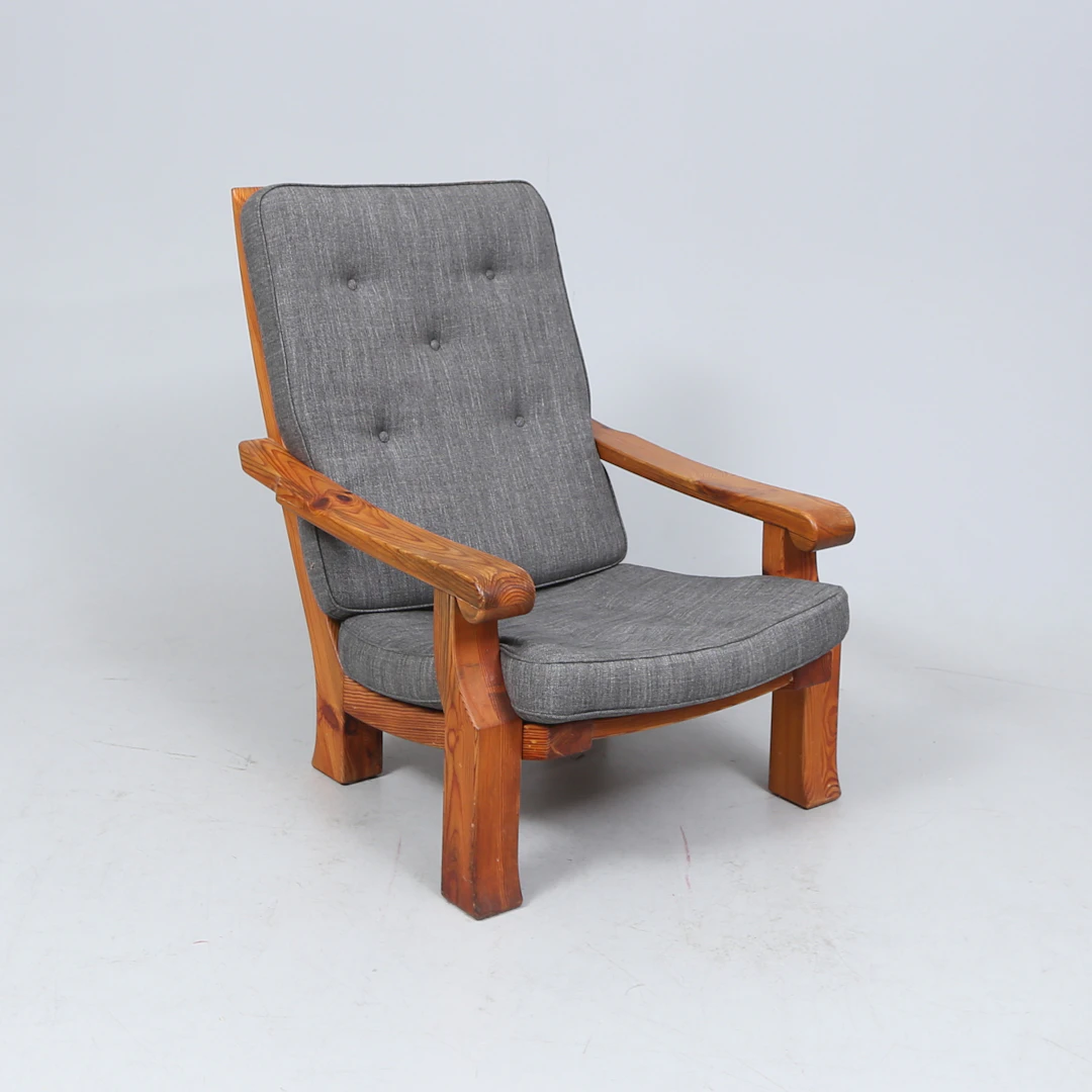 Fåtölj, furu, 1970-tal.