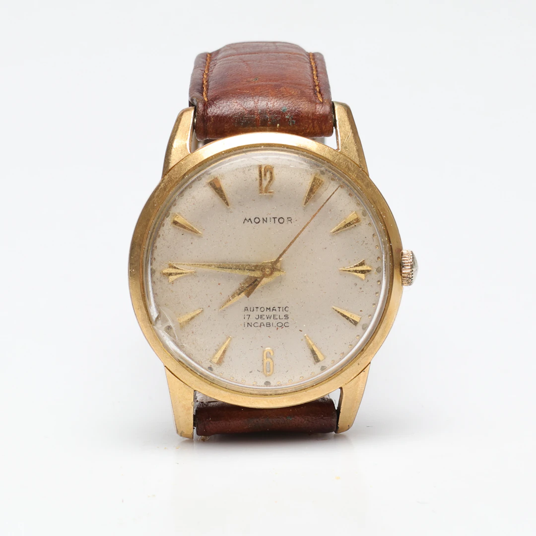 ARMBANDSUR, stål, ca 33mm, automatisk, Monitor.