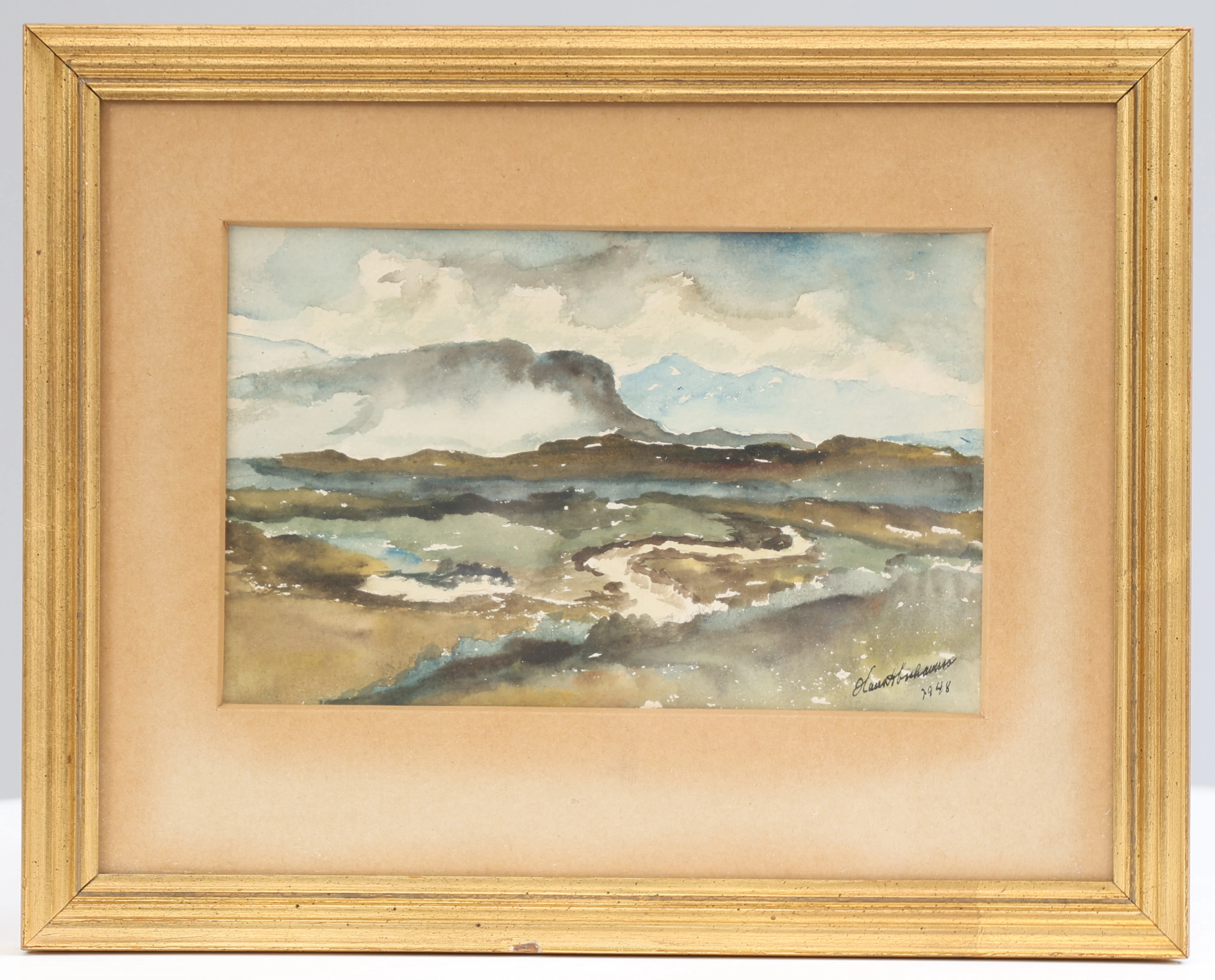 HANS ABRAHAMSSON. akvarell, signerad & daterad 1948.