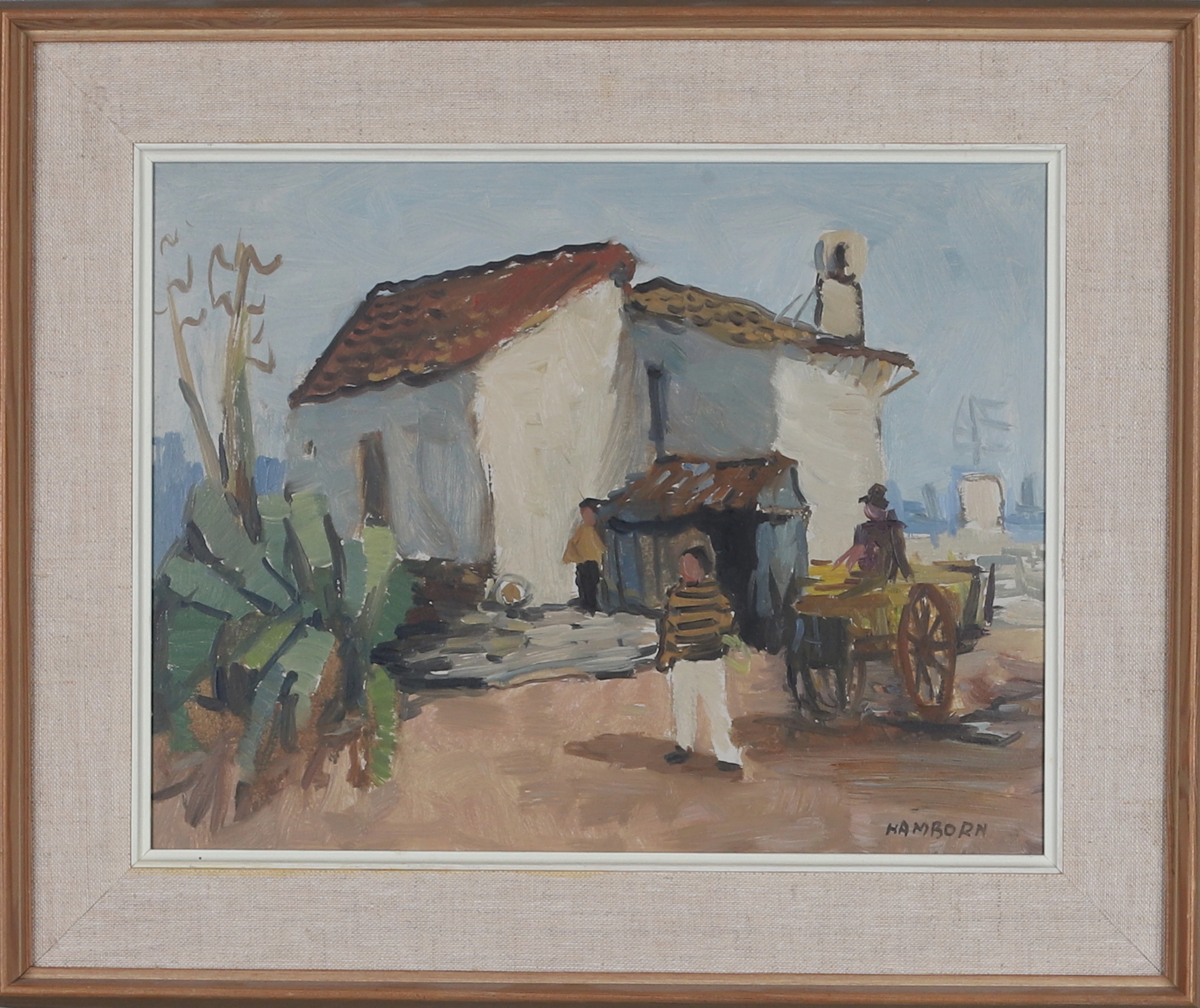 AXEL HAMBORN. olja på pannå, signerad.