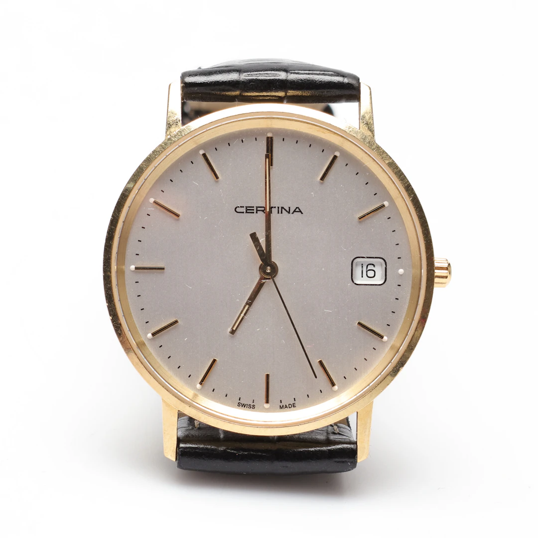 CERTINA, Armbandsur, 18k, Guld, EOL 158.9289.68, Quartz, med läderarmband