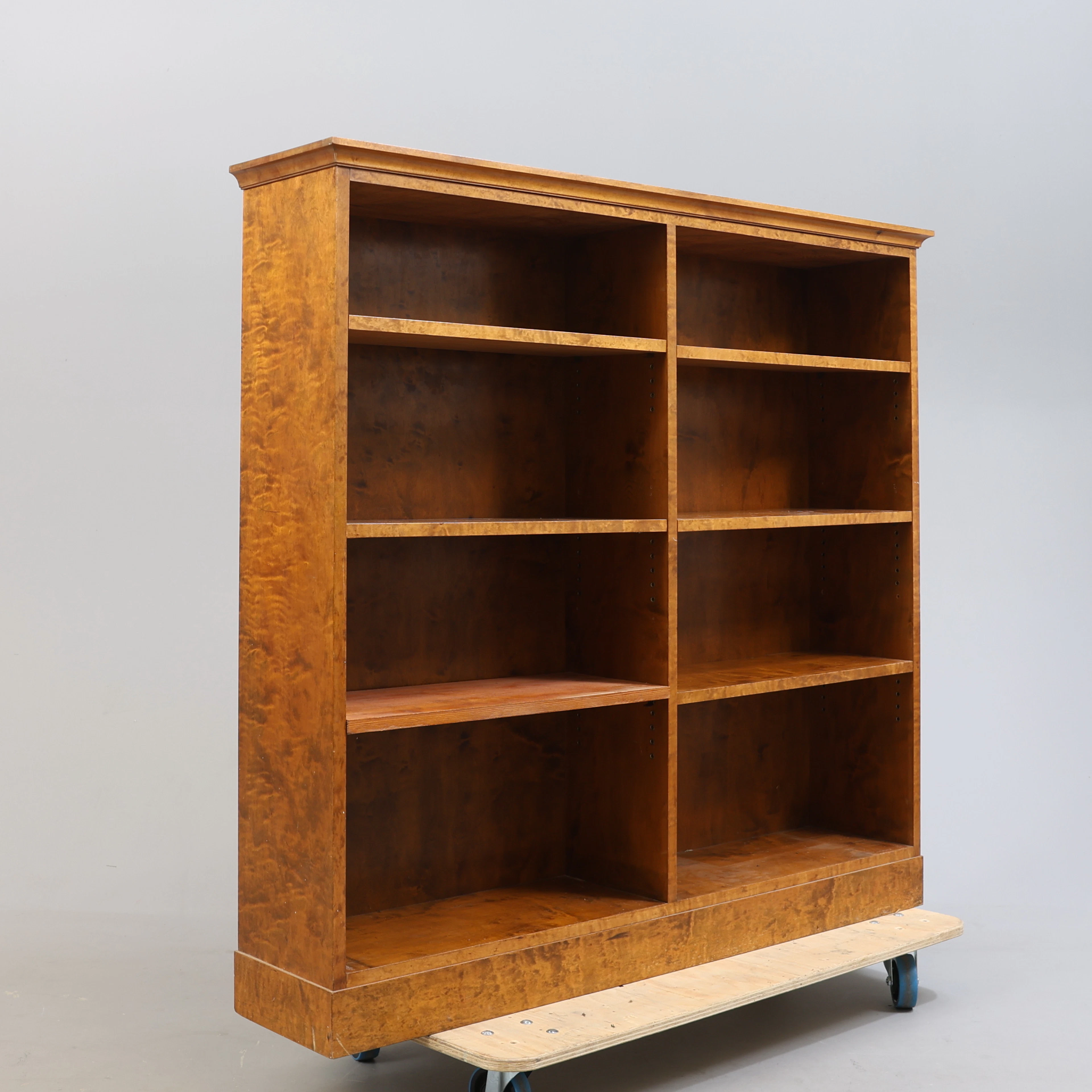 BOKHYLLA, björkfanér, art deco, 1900-tal.