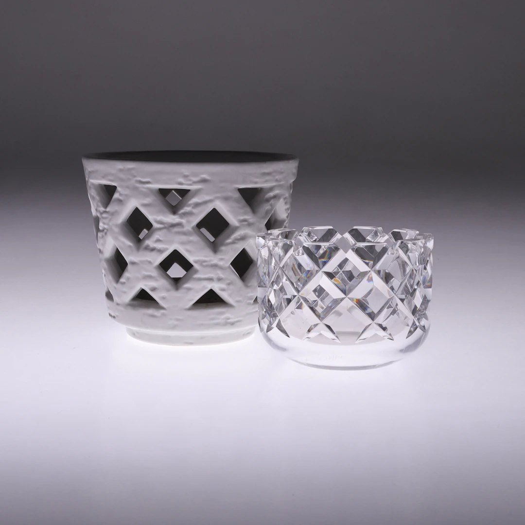 SKÅL, glas, Gunnar Cyrén, Sofiero samt YTTERFODER, chamotte, Gunnar