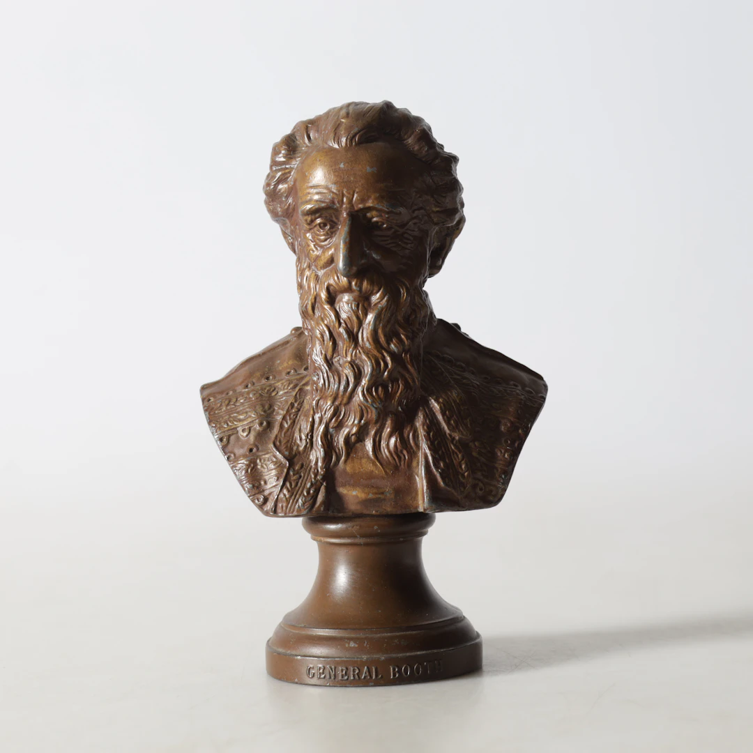 SKULPTUR, patinerad metall, General Booth.