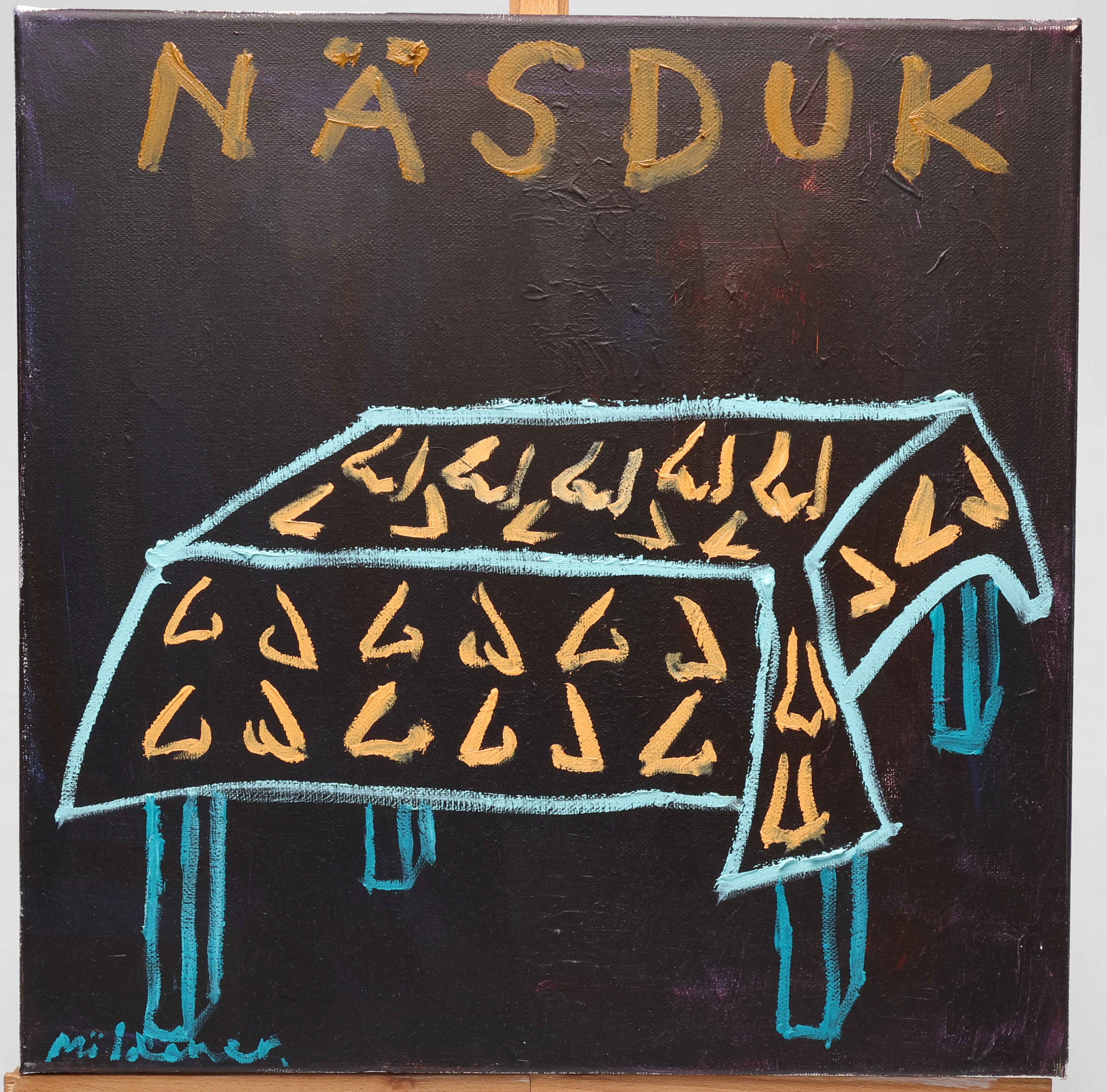 MARTIN MÖLDENER. "Näsduk", olja på duk, signerad.