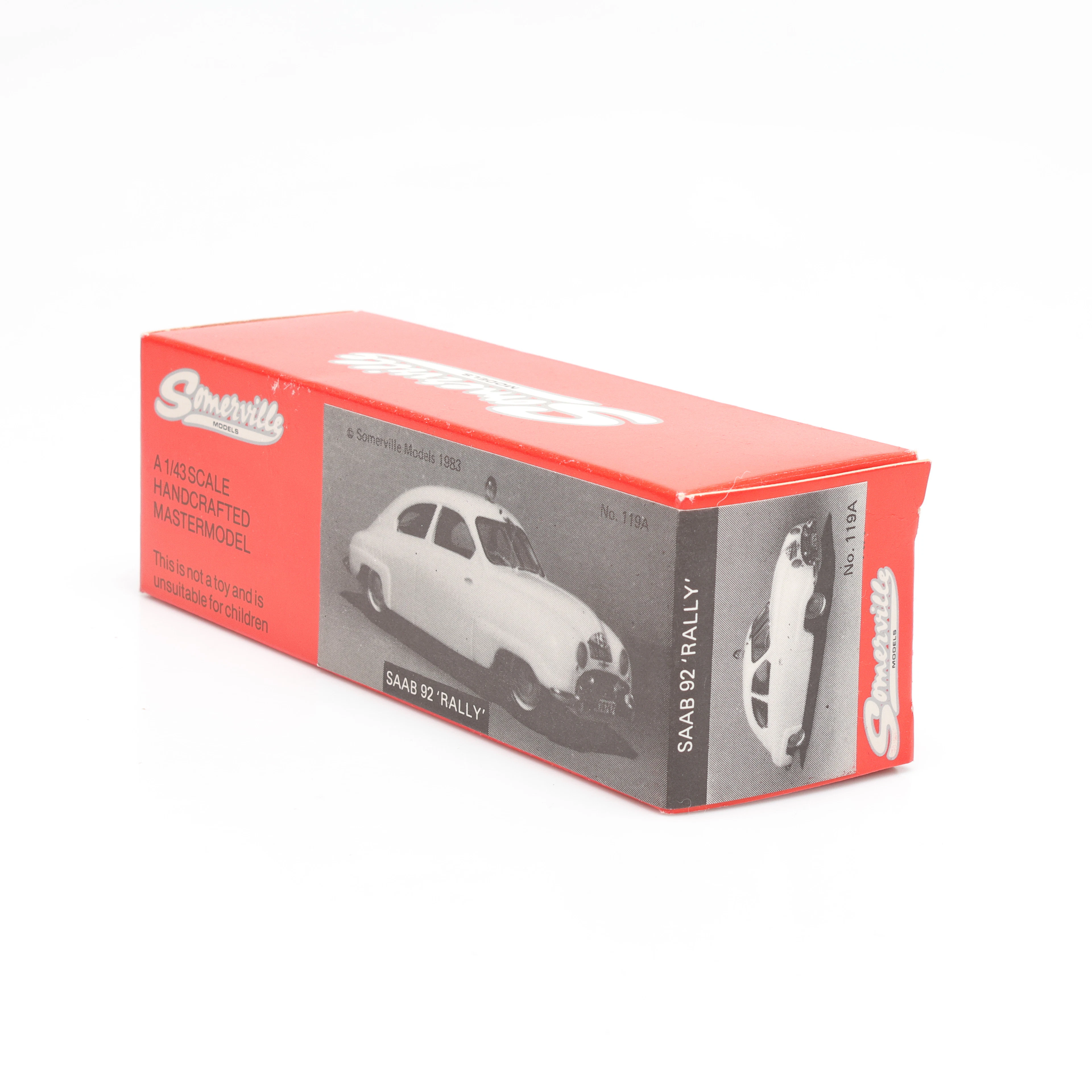 MODELLBIL," Saab 92, Rally" Somerville Models, i orginalkartong, 1:43