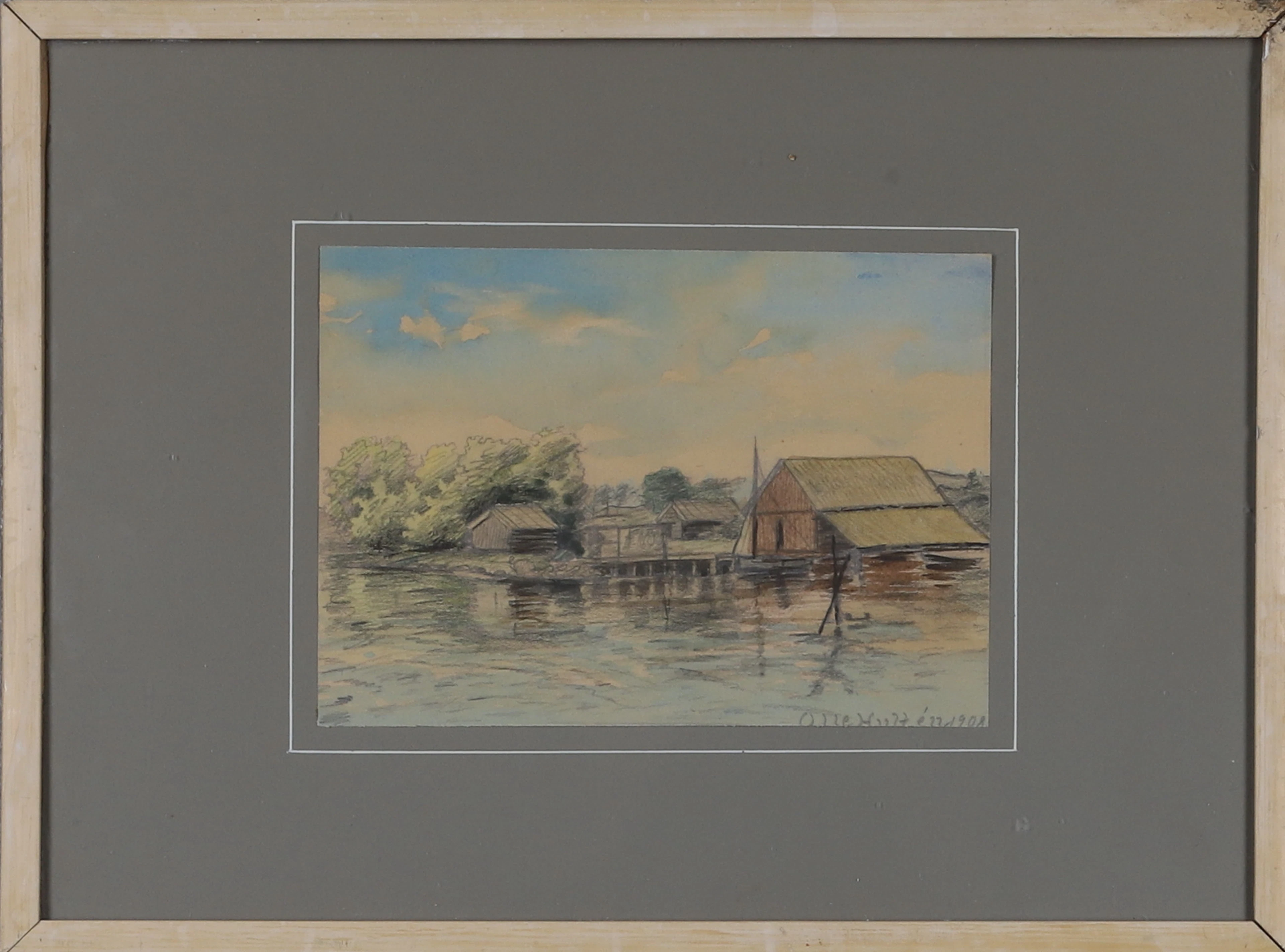 OLLE HULTÉN. akvarell, signerad och daterad 1908.