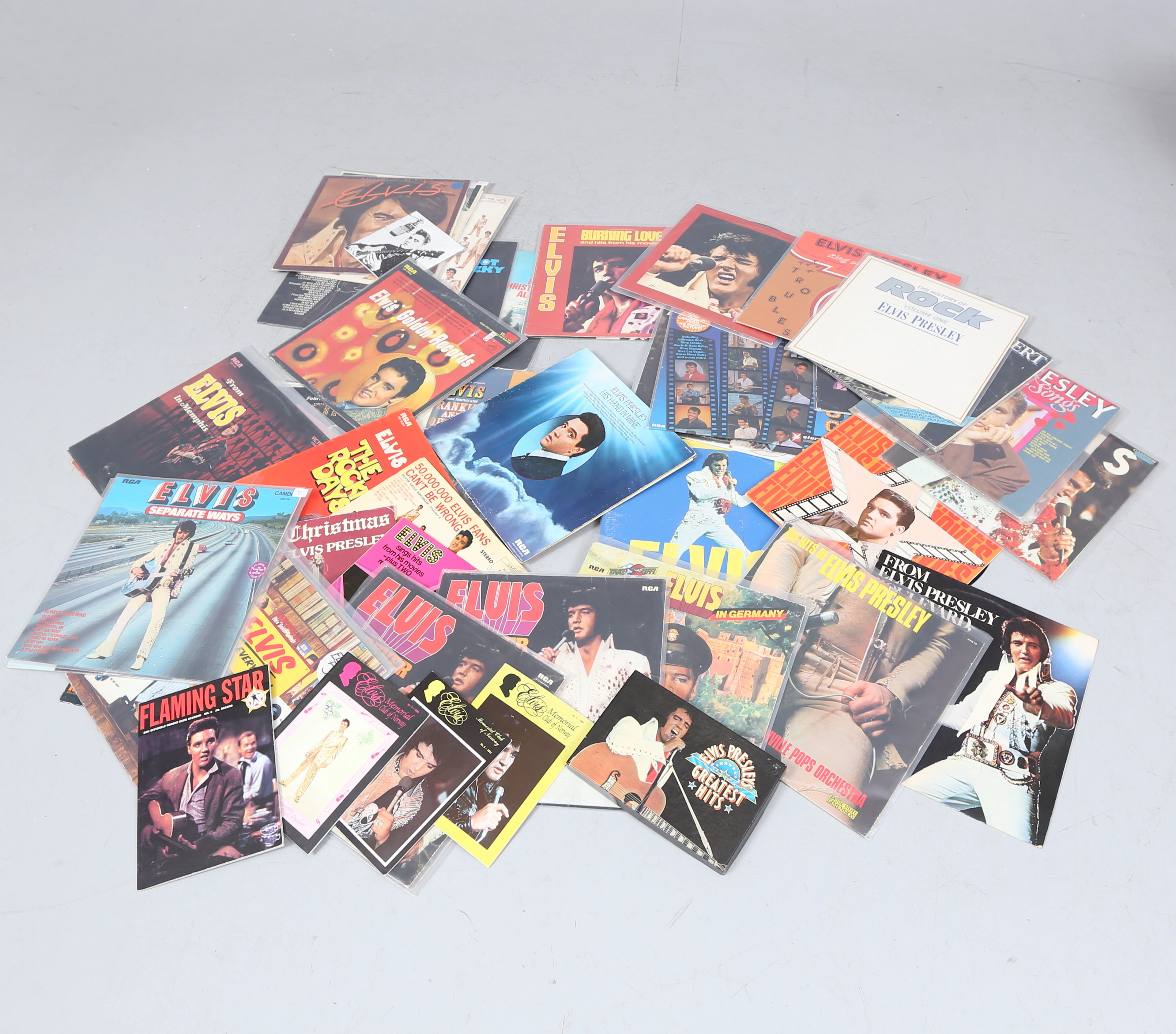 VINYLSKIVOR, ca 47 stycken, Elvis Presley.