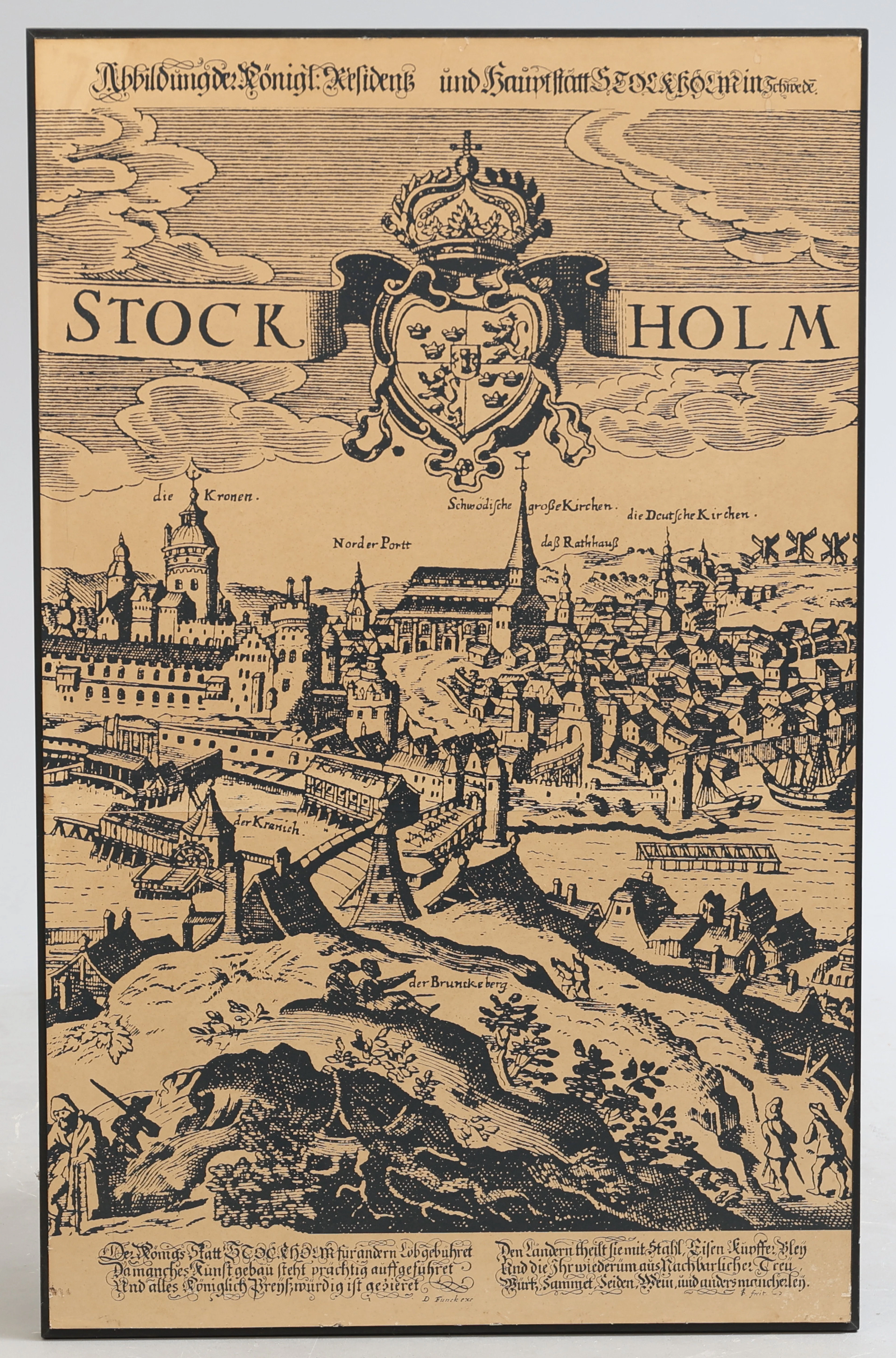 LUCAS SCHNITZER. EFTER. Tryck på pannå, Stockholm, 1900-tal.