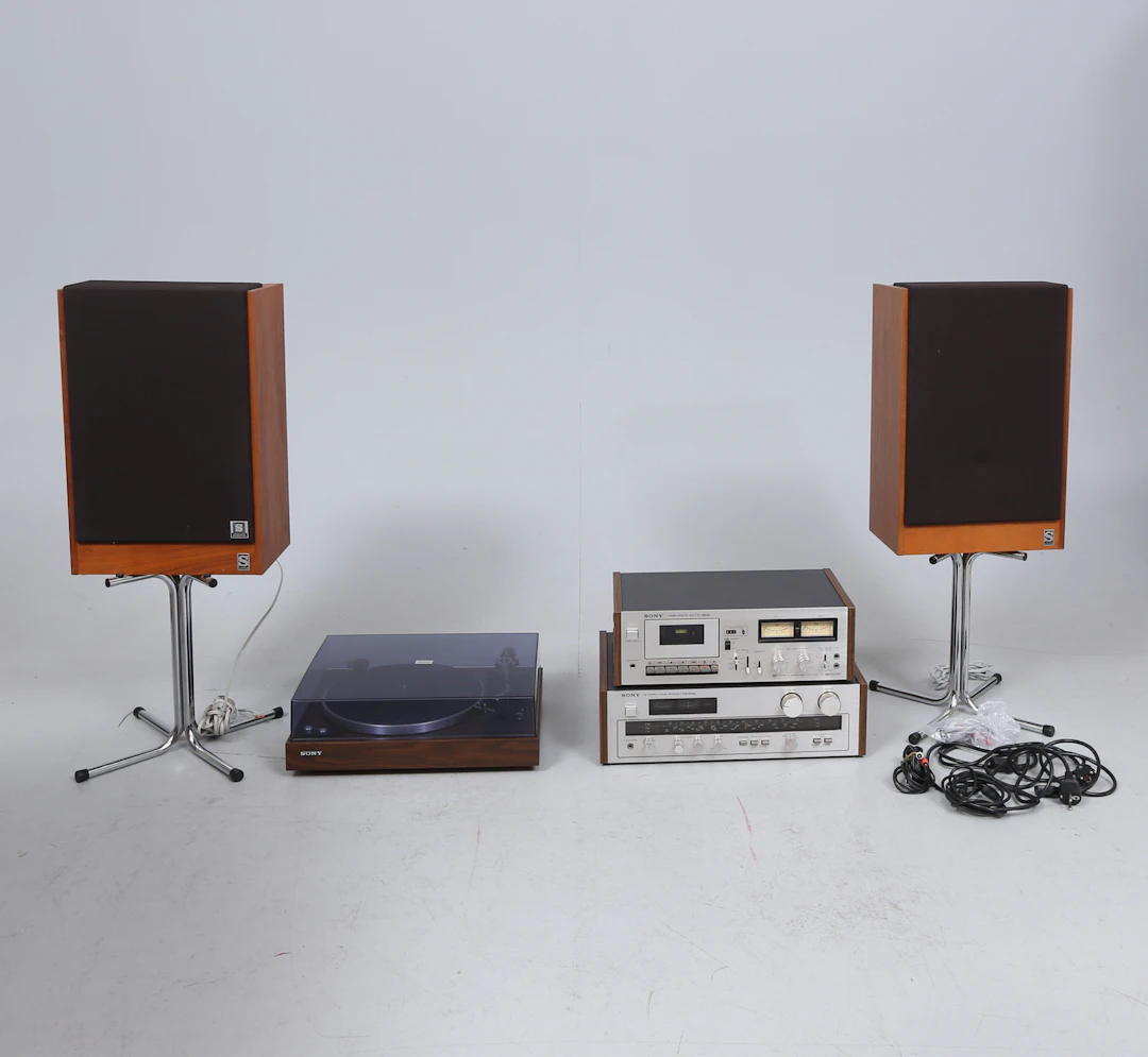 STEREODELAR, 4 delar, Sony, och S-system improved, 1970-tal.