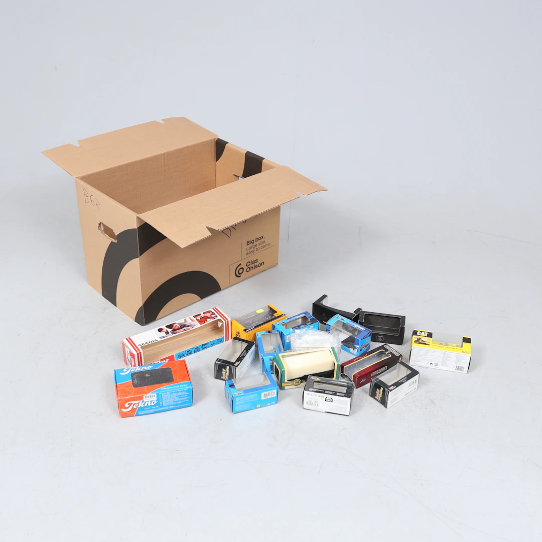 KARTONER, till bl.a. Tekno, Corgi Toys.