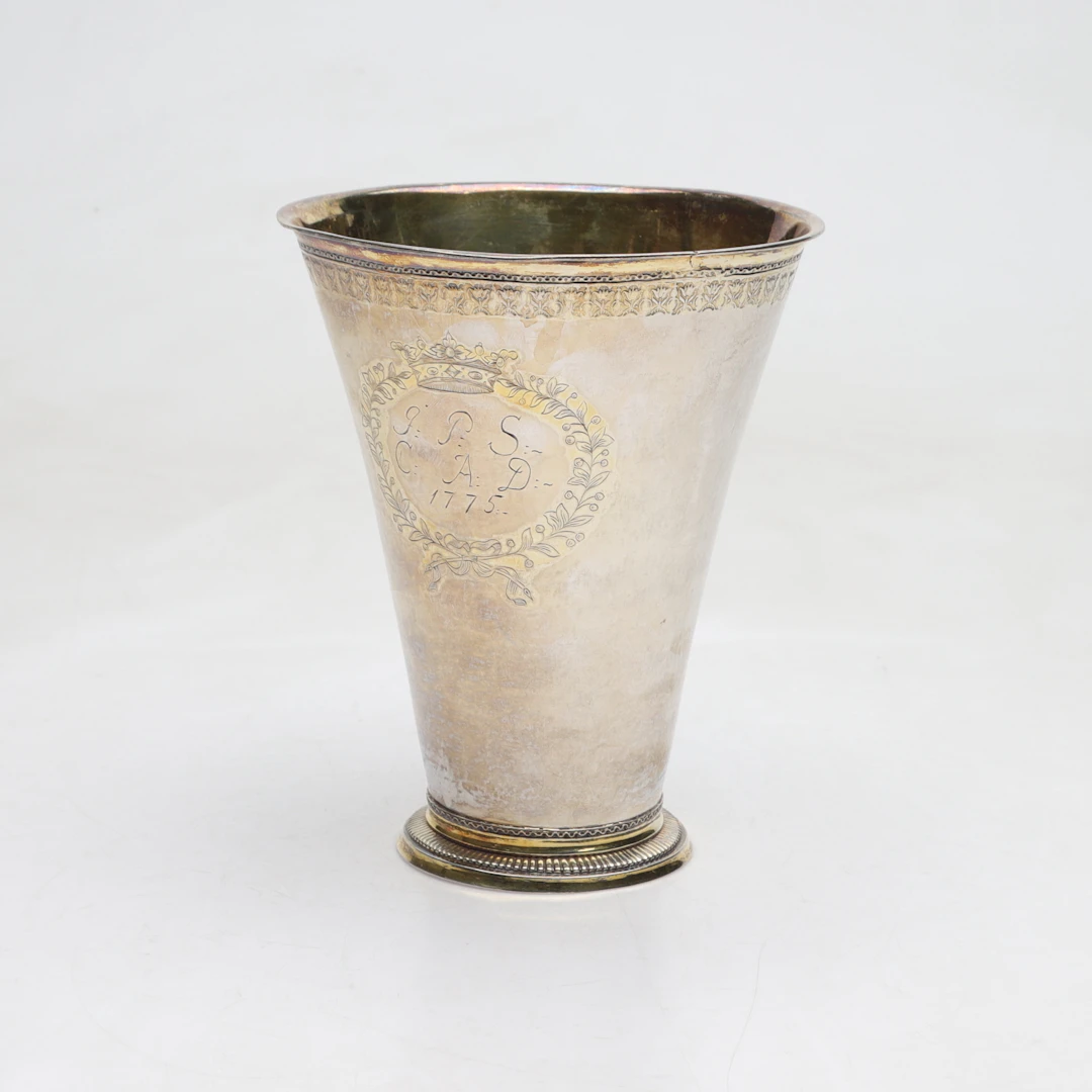 PETTER BRITT (1701-1758 (1779)) Bägare, Silver, Kalmar, 1775.