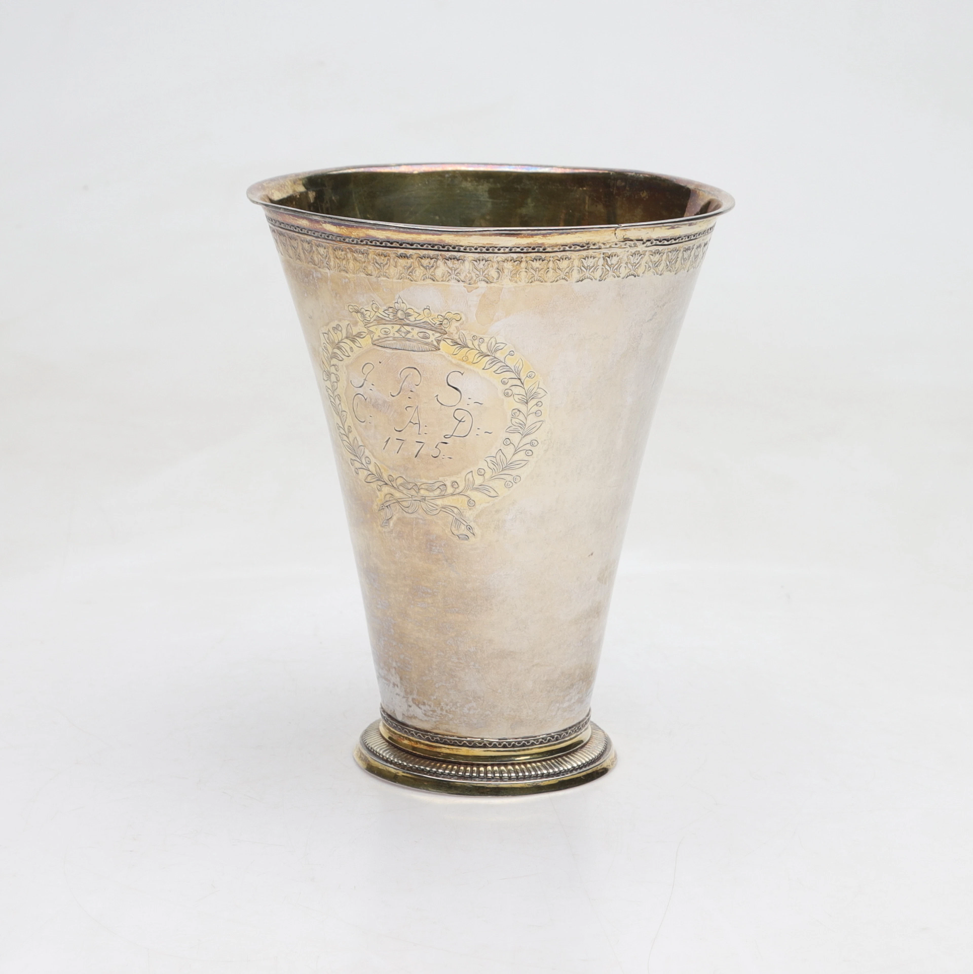 PETTER BRITT (1701-1758 (1779)) Bägare, Silver, Kalmar, 1775.