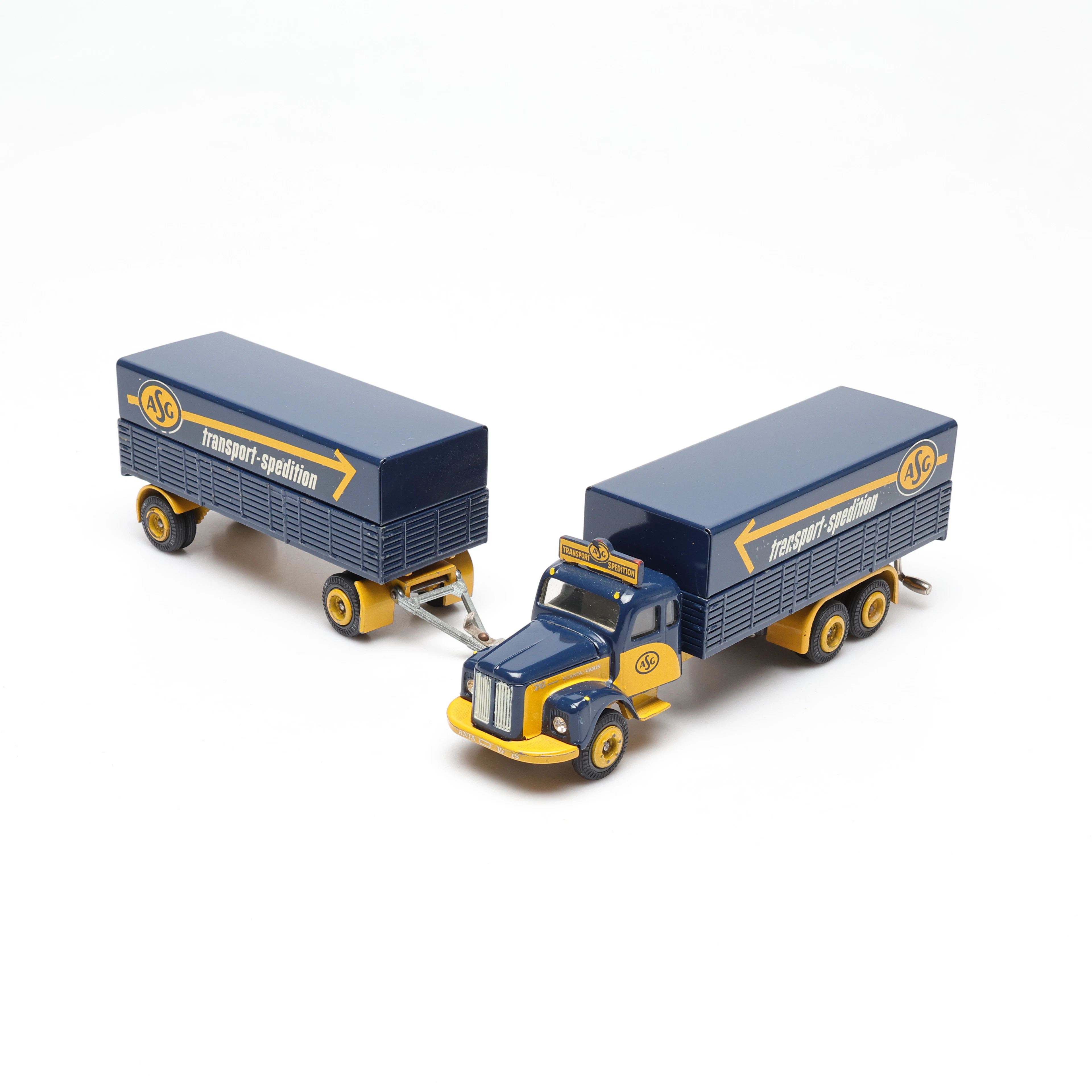 LEKSAKSBIL, Tekno, Scania-Vabis, ASG, 451, samt släp 452.