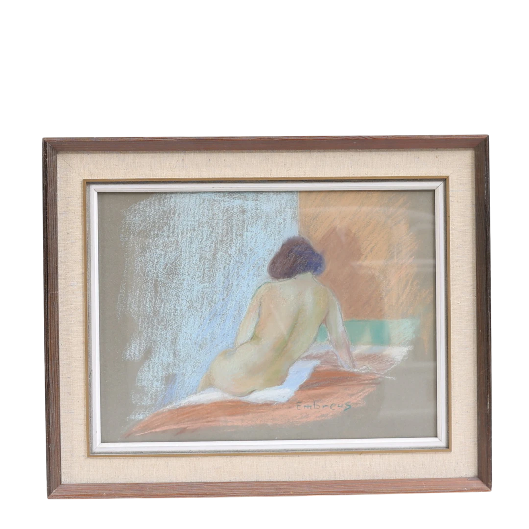 JONAS ADOLF EMBREUS (1901–1981) Modellstudie, blandteknik på papper