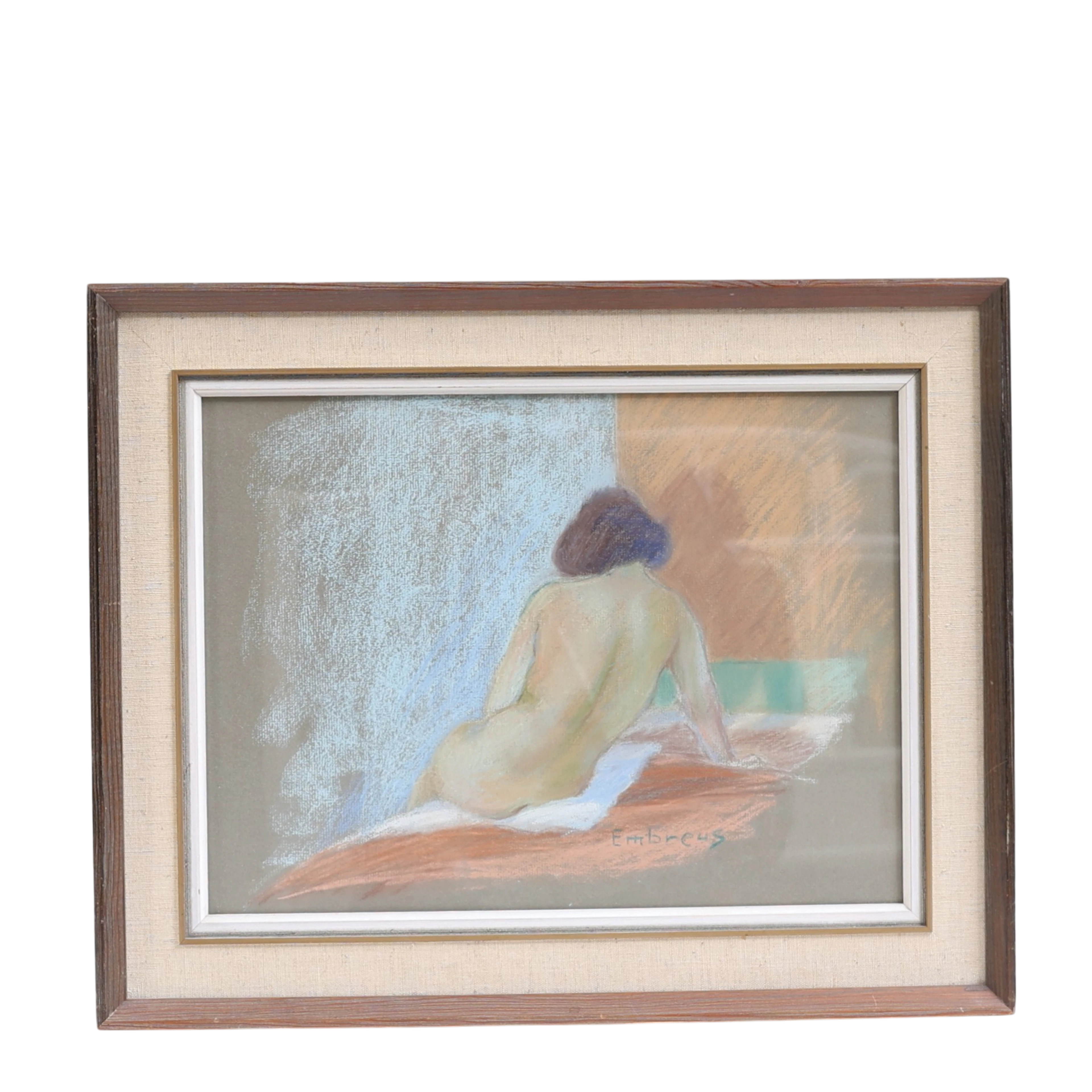 JONAS ADOLF EMBREUS (1901–1981) Modellstudie, blandteknik på papper