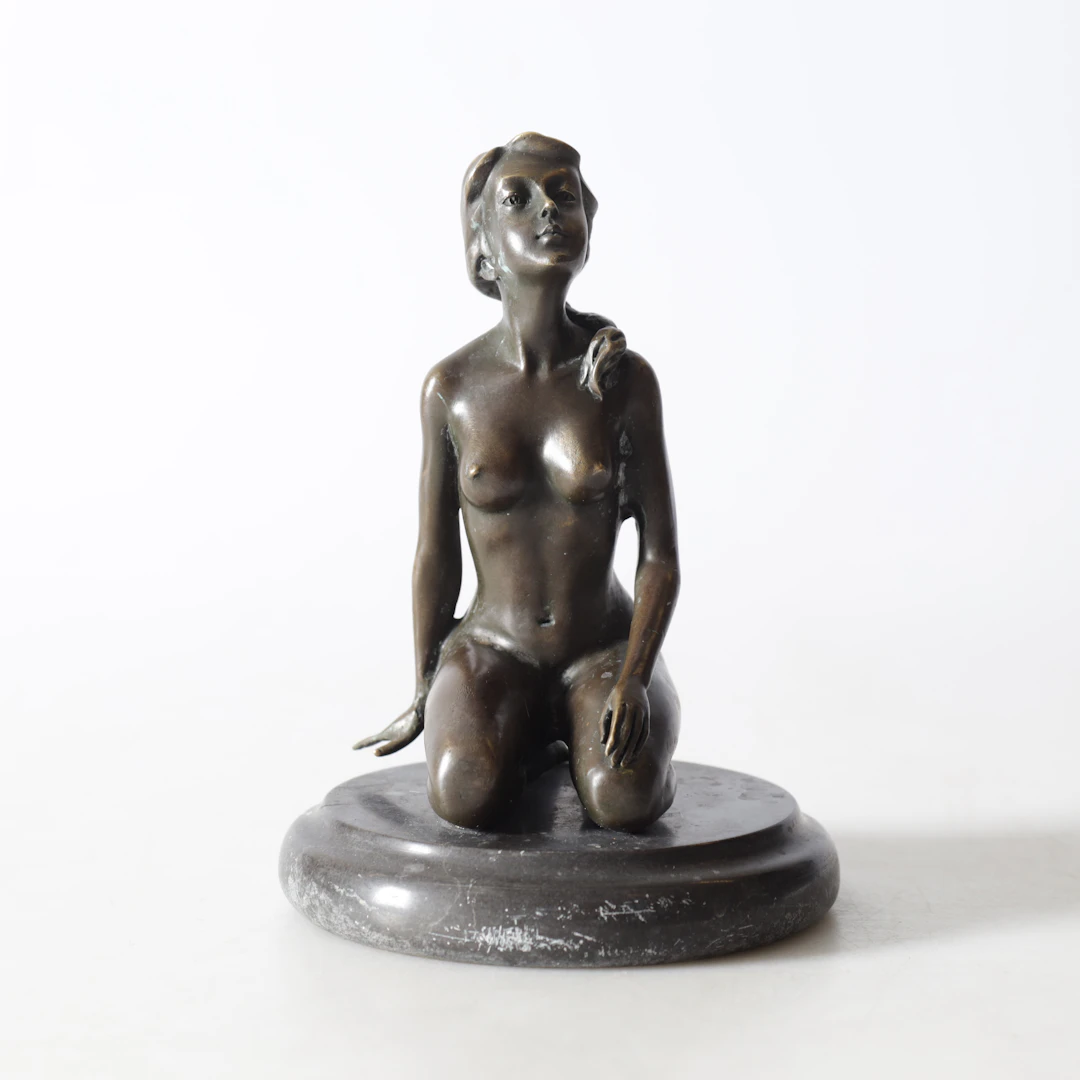 OIDENTIFIERAD KONSTNÄR. skulptur, patinerad metall, 1900-tal.